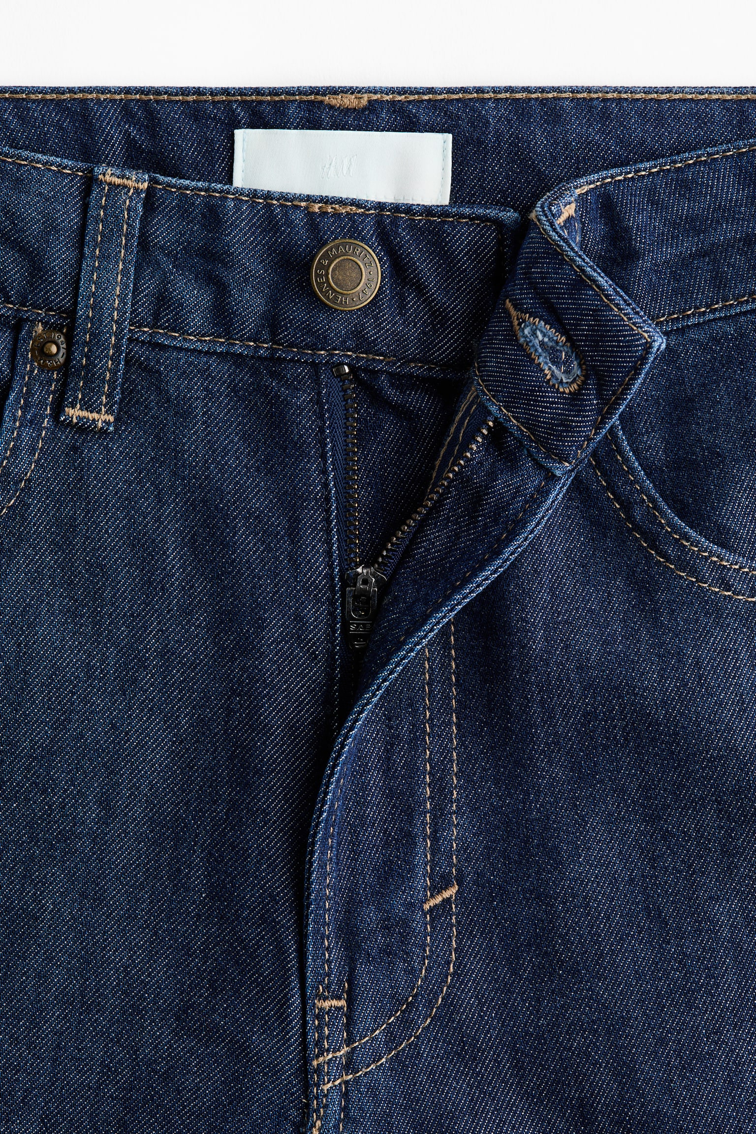 Wide High Waist Jeans - כחול ג'ינס כהה/כחול ג'ינס/כחול ג'ינס - 5