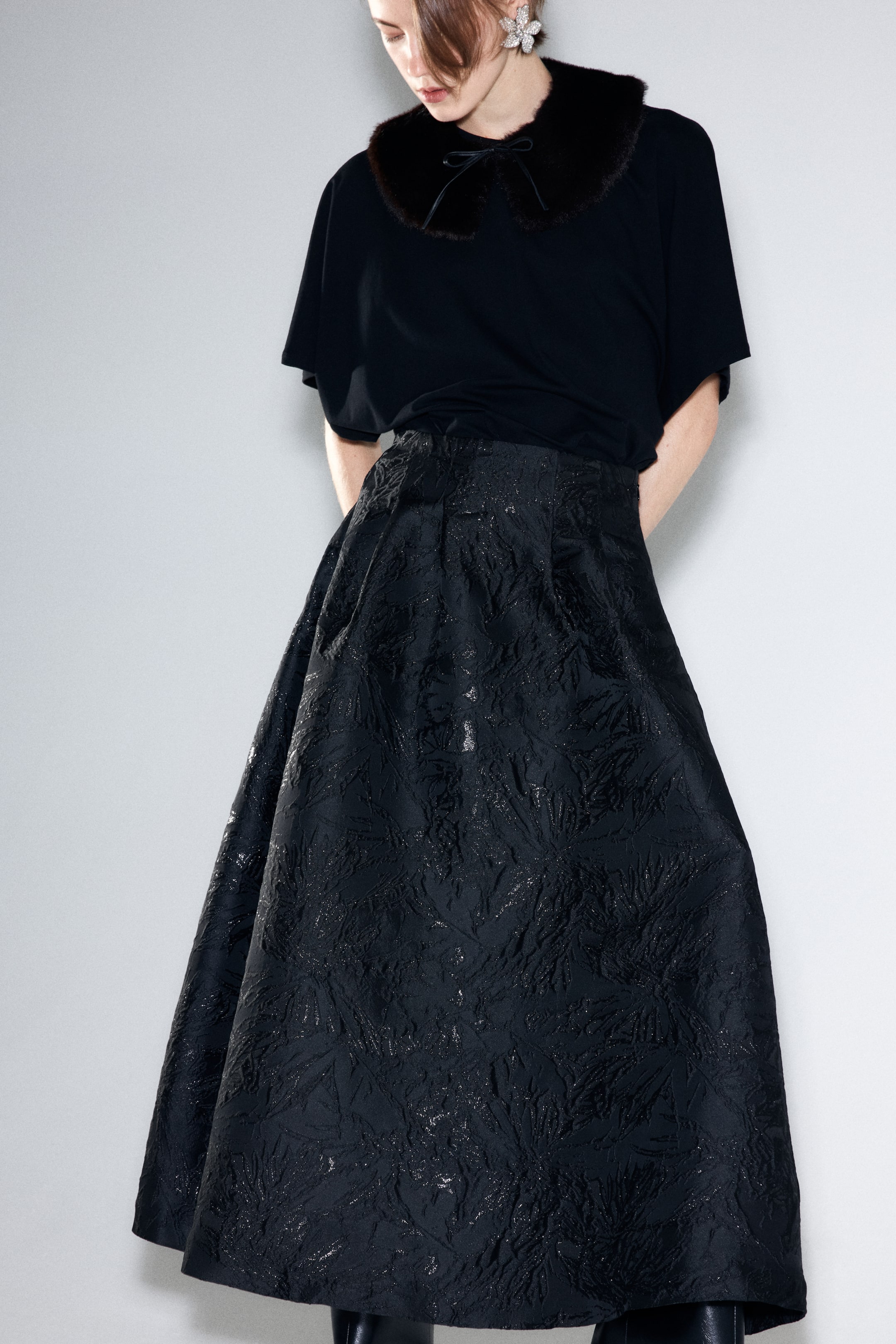 View larger image: Flared Skirt - Black - Ladies | H&M US 3