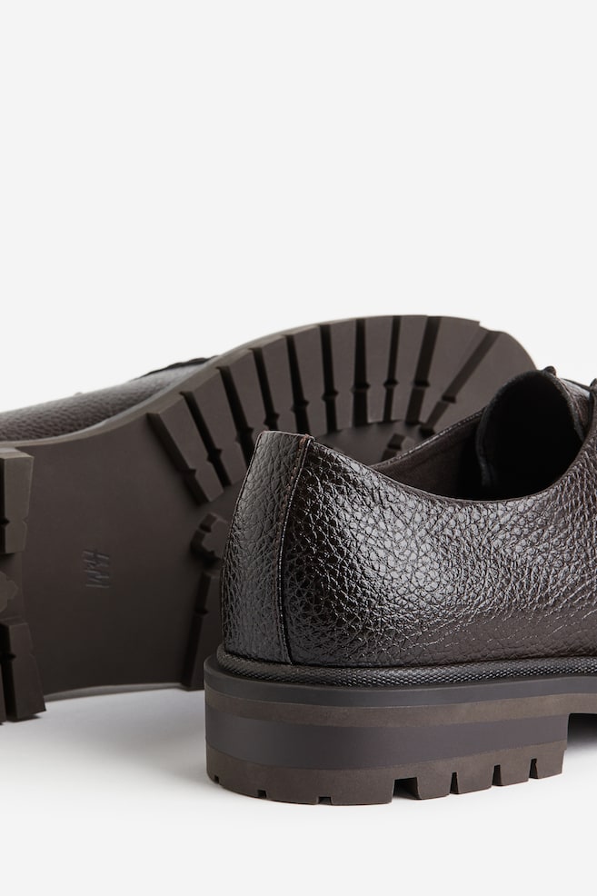 Chaussures avec couture mocassin - Marron foncé/Noir - 5