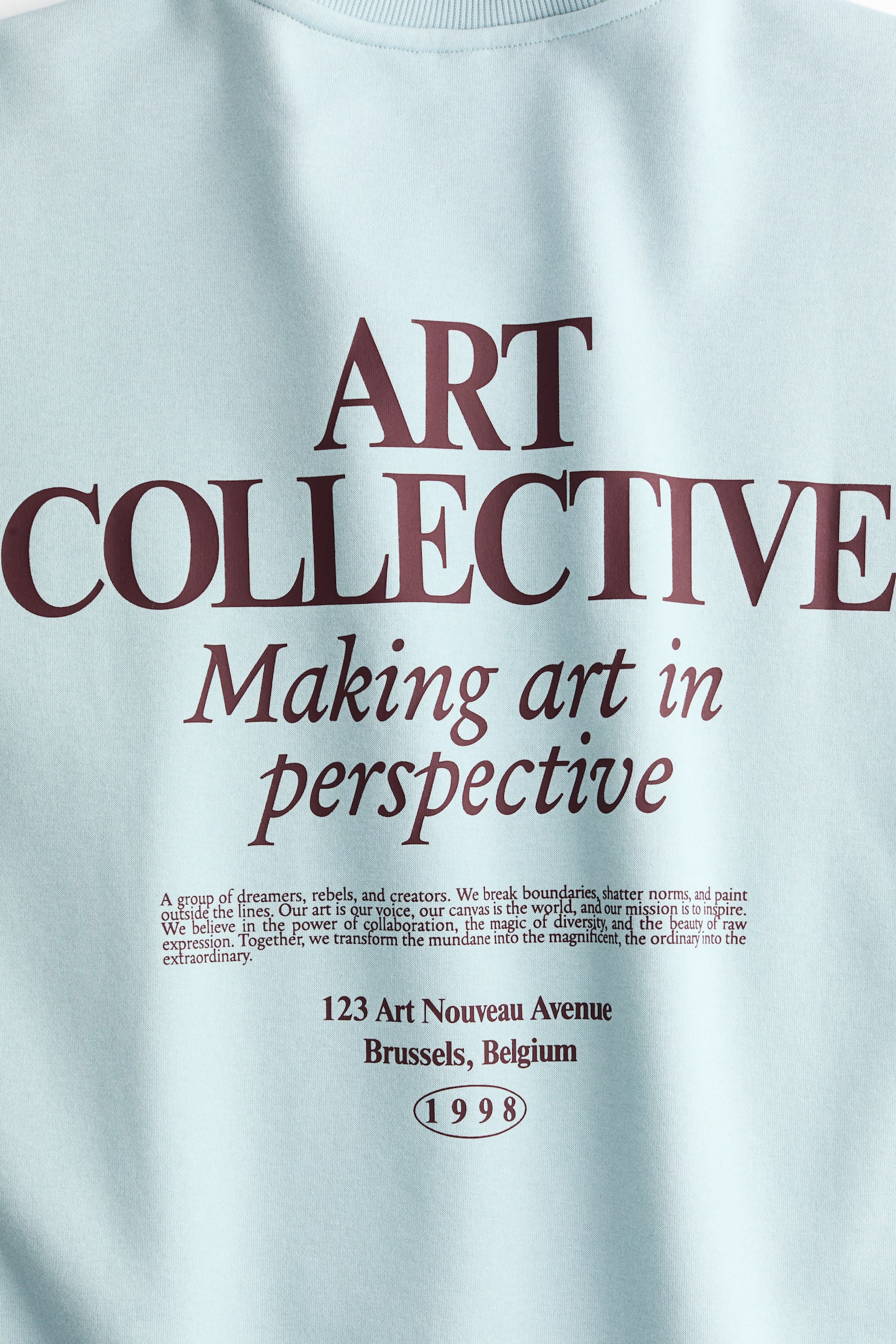 Text-motif sweatshirt - Light turquoise/Art Collective/Cream/Le Club/Light blue/New York/Olive green/Ce Soir/Burgundy/Running Club/Dark brown/Atelier/Dark brown/Paris - 5