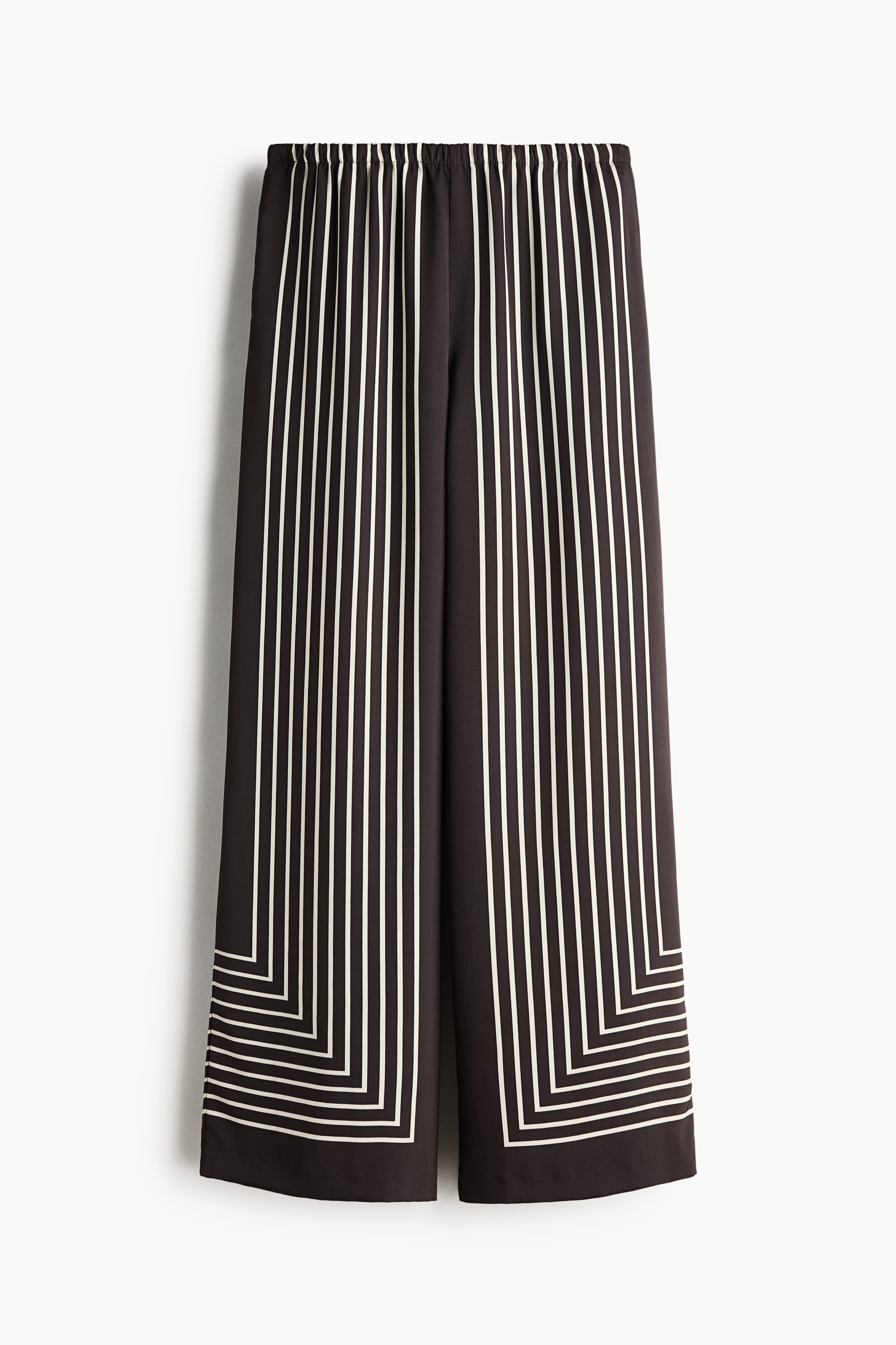 Pull-On Pants - Dark brown/striped/Dark blue/patterned