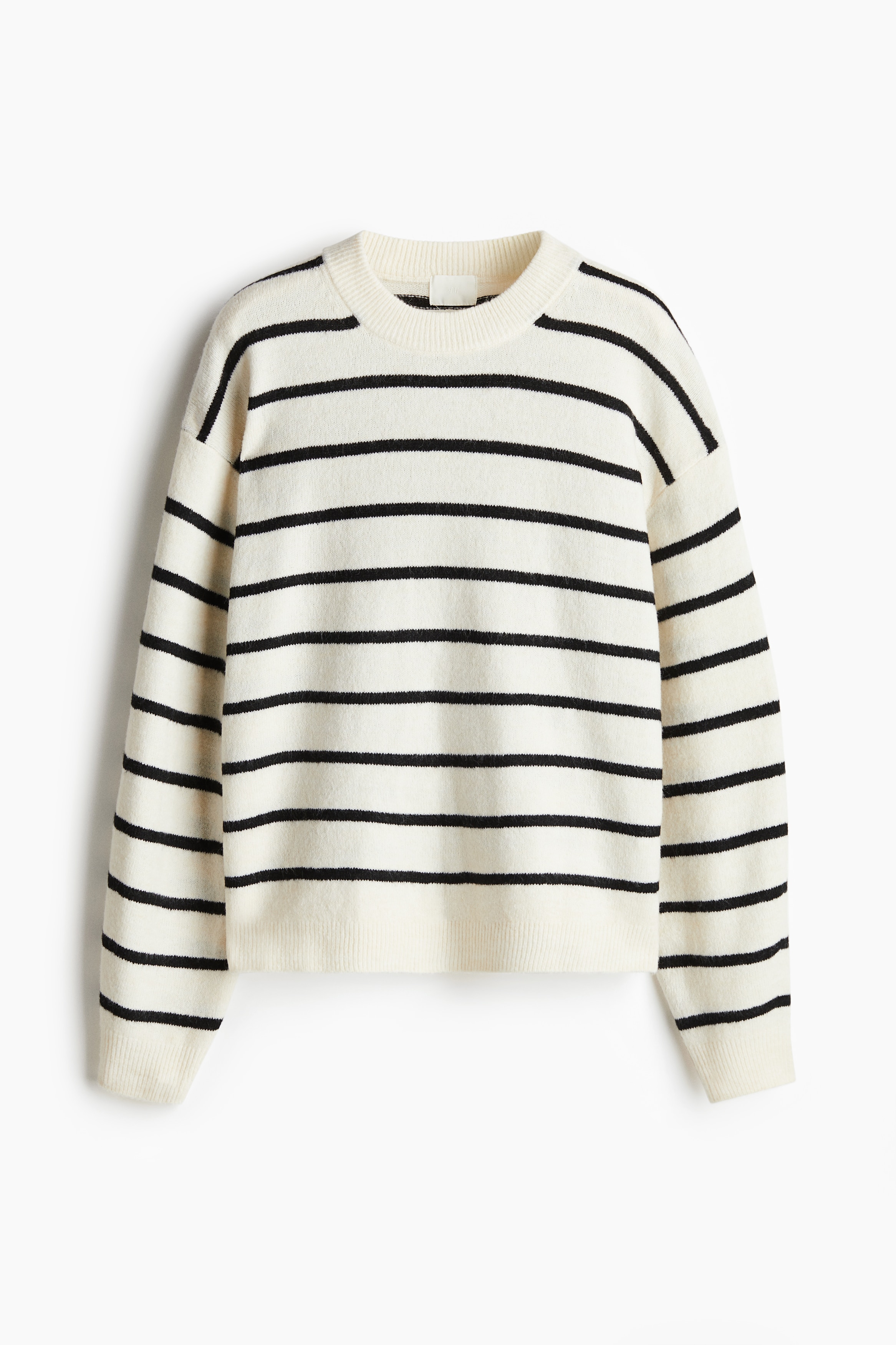 Women's Cream/striped Knit Sweater | H&M CA