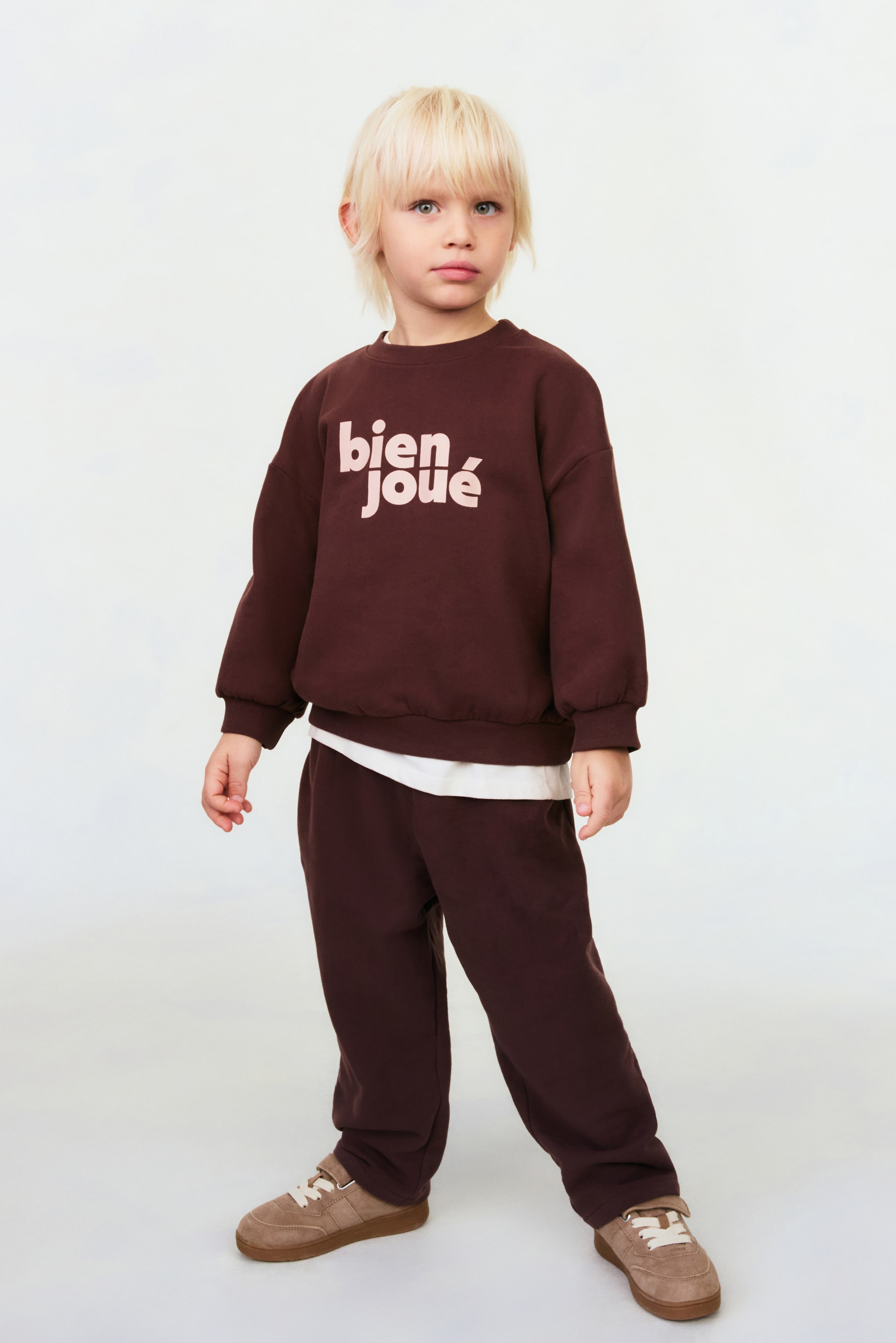 Ver imagem maior: Joggers retos em algodão - Castanho - CRIANÇA | H&M PT 1