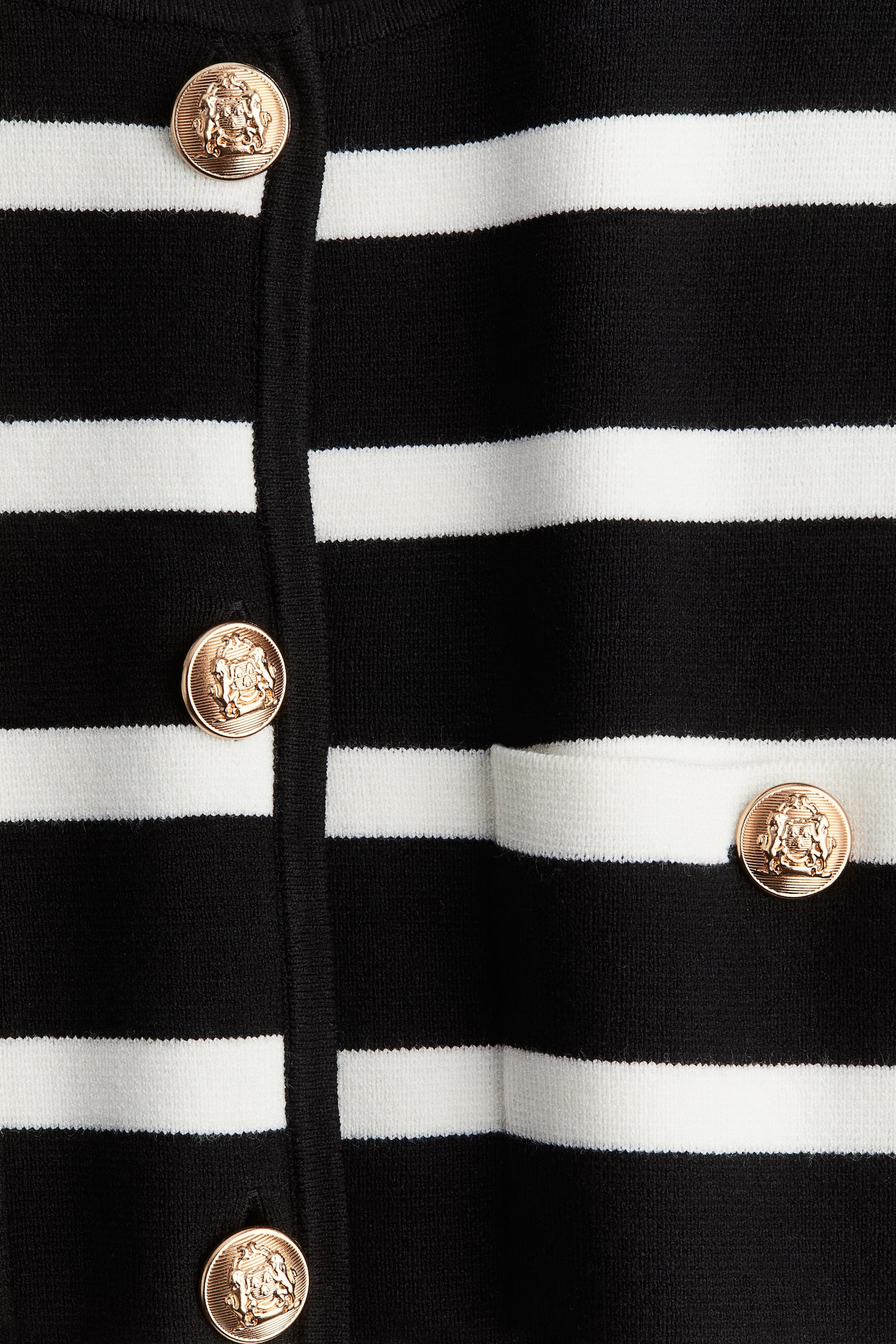 Pocket-detail cardigan - Black/Striped/Red/Black/Grey marl/Cream - 4