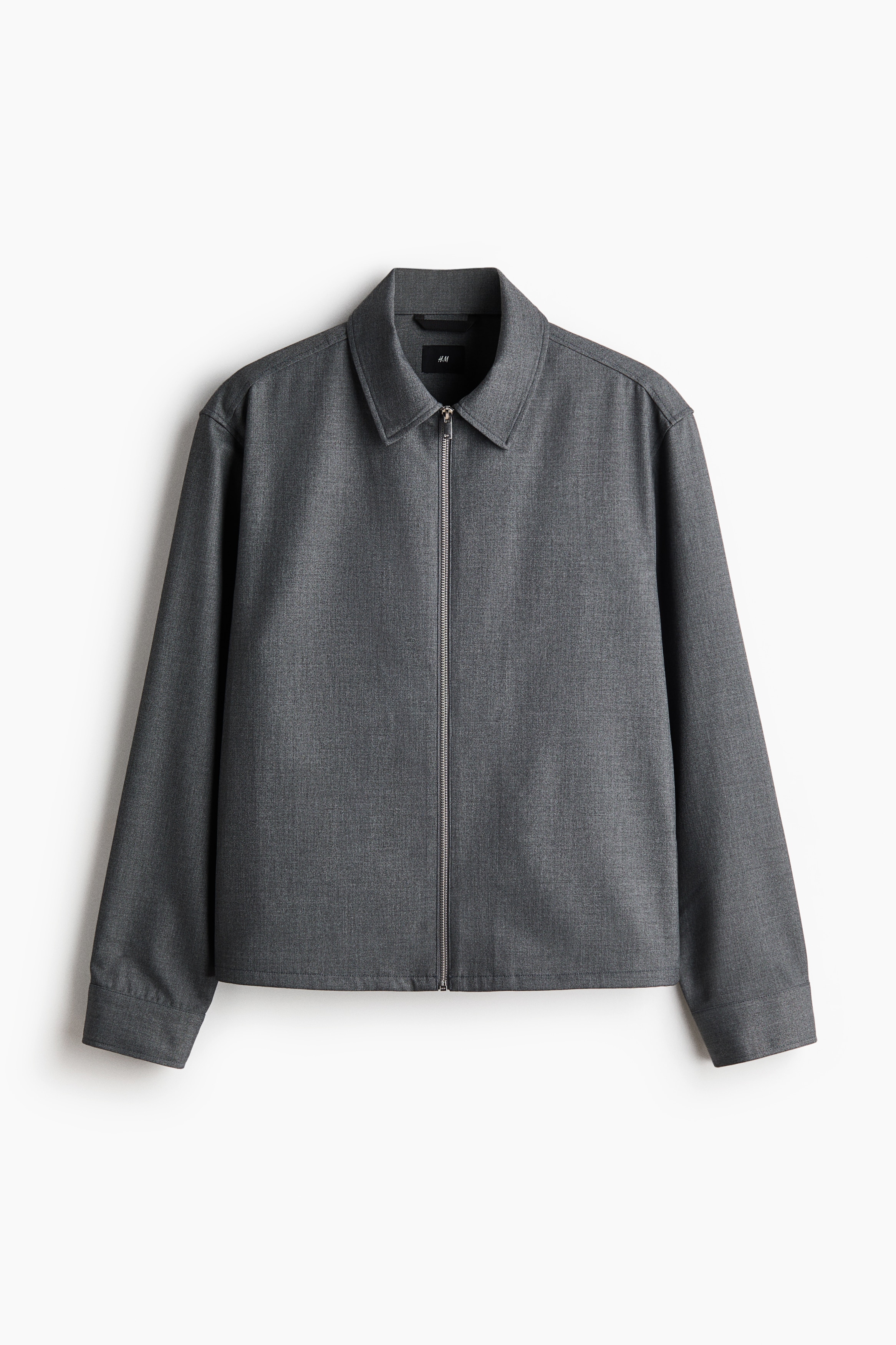 Sobrecamisa de sarga - Gris oscuro/Negro