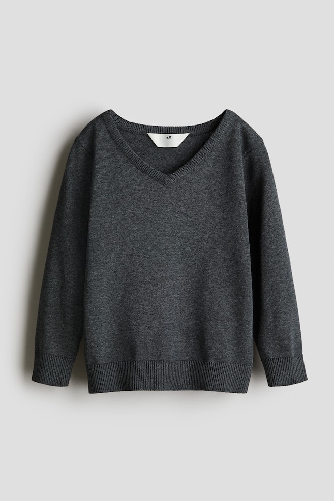 Knit Sweater - Dark gray/Navy blue/Red/Dark green - 1