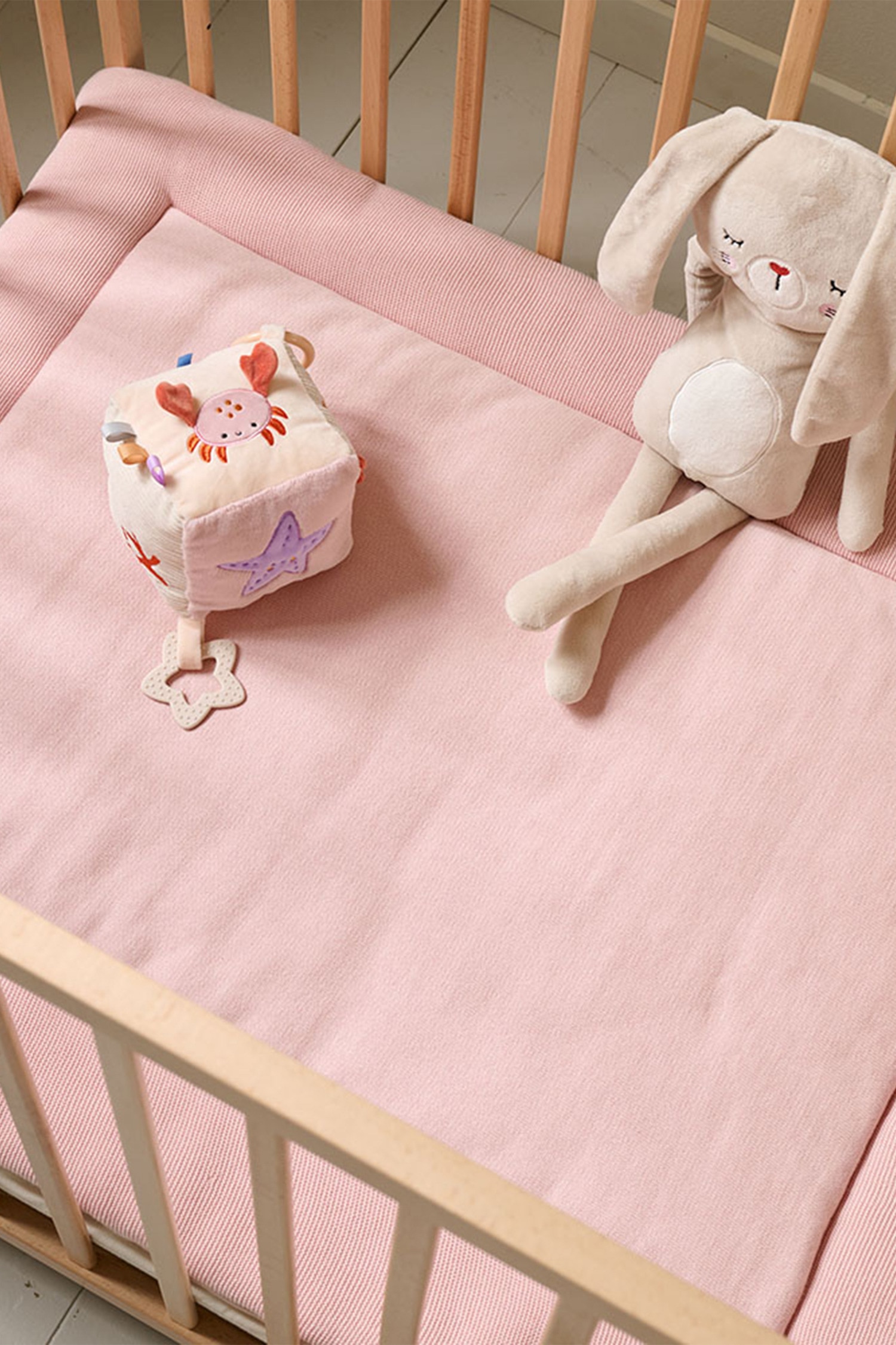 Playpen Mat - Pink/Beige/Green/Beige