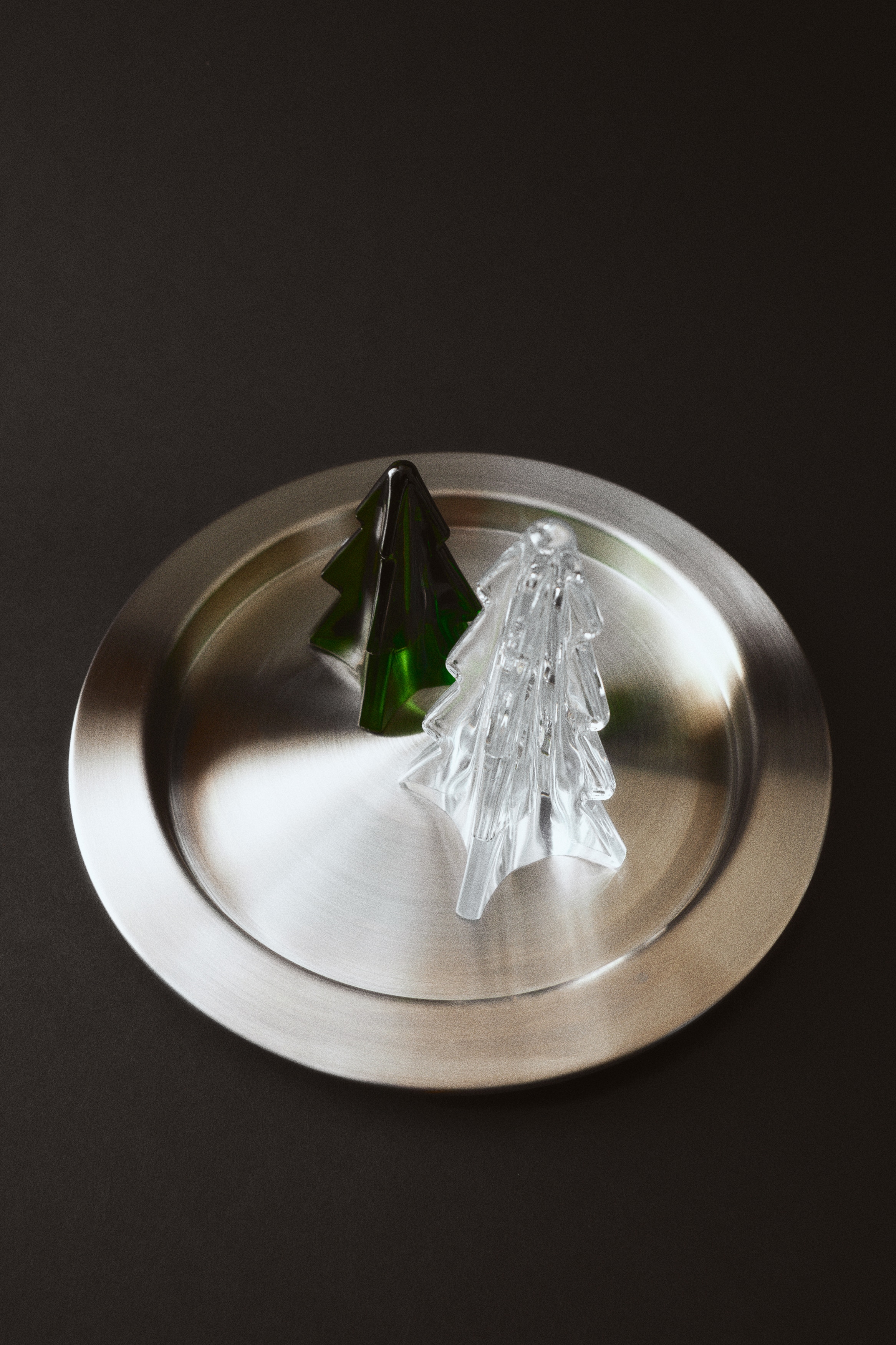 Glazen kerstdecoratie - Transparant/naaldboom/Groen/naaldboom