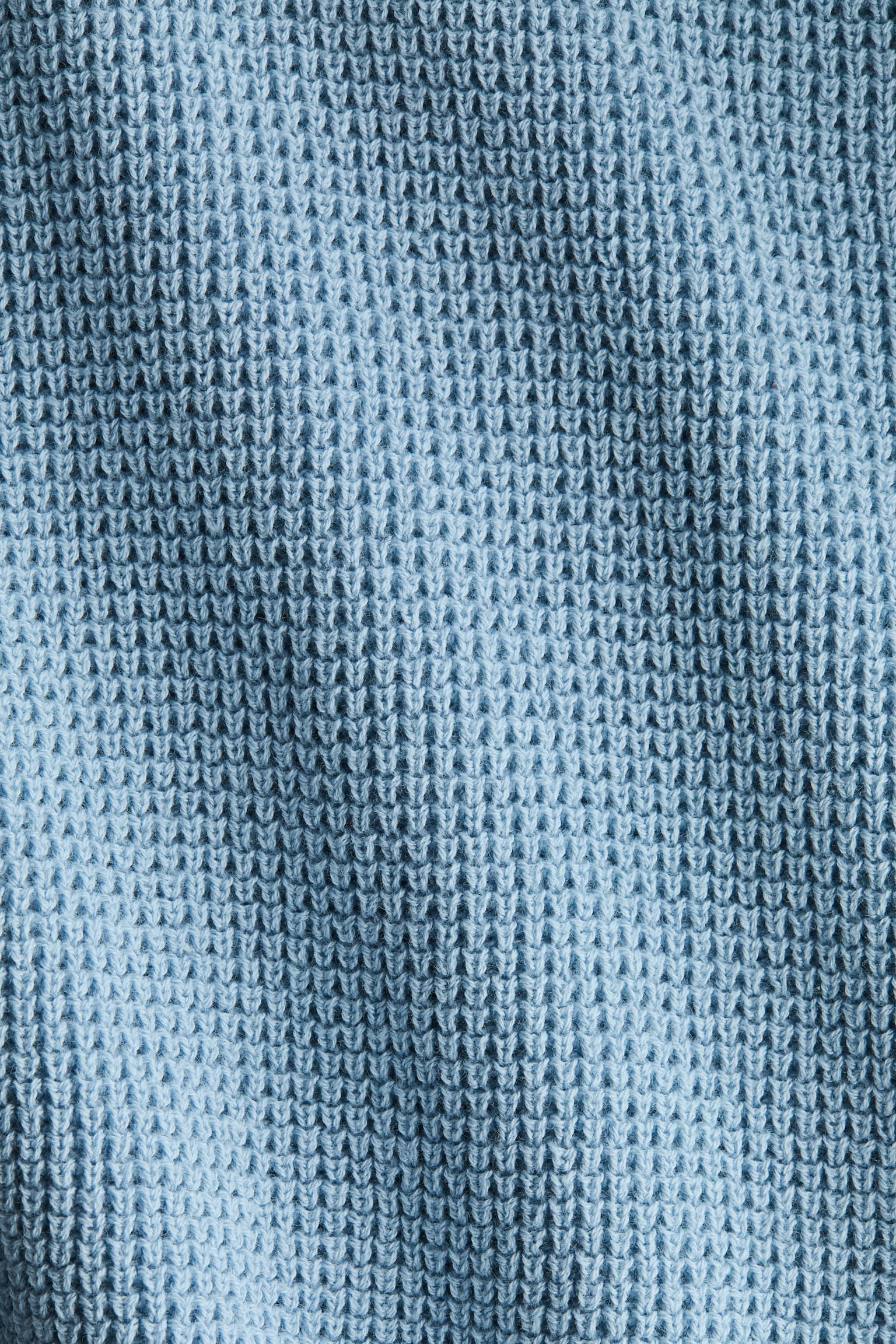 Cotton-knit polo shirt - Dusty blue/Dark blue/White striped - 2