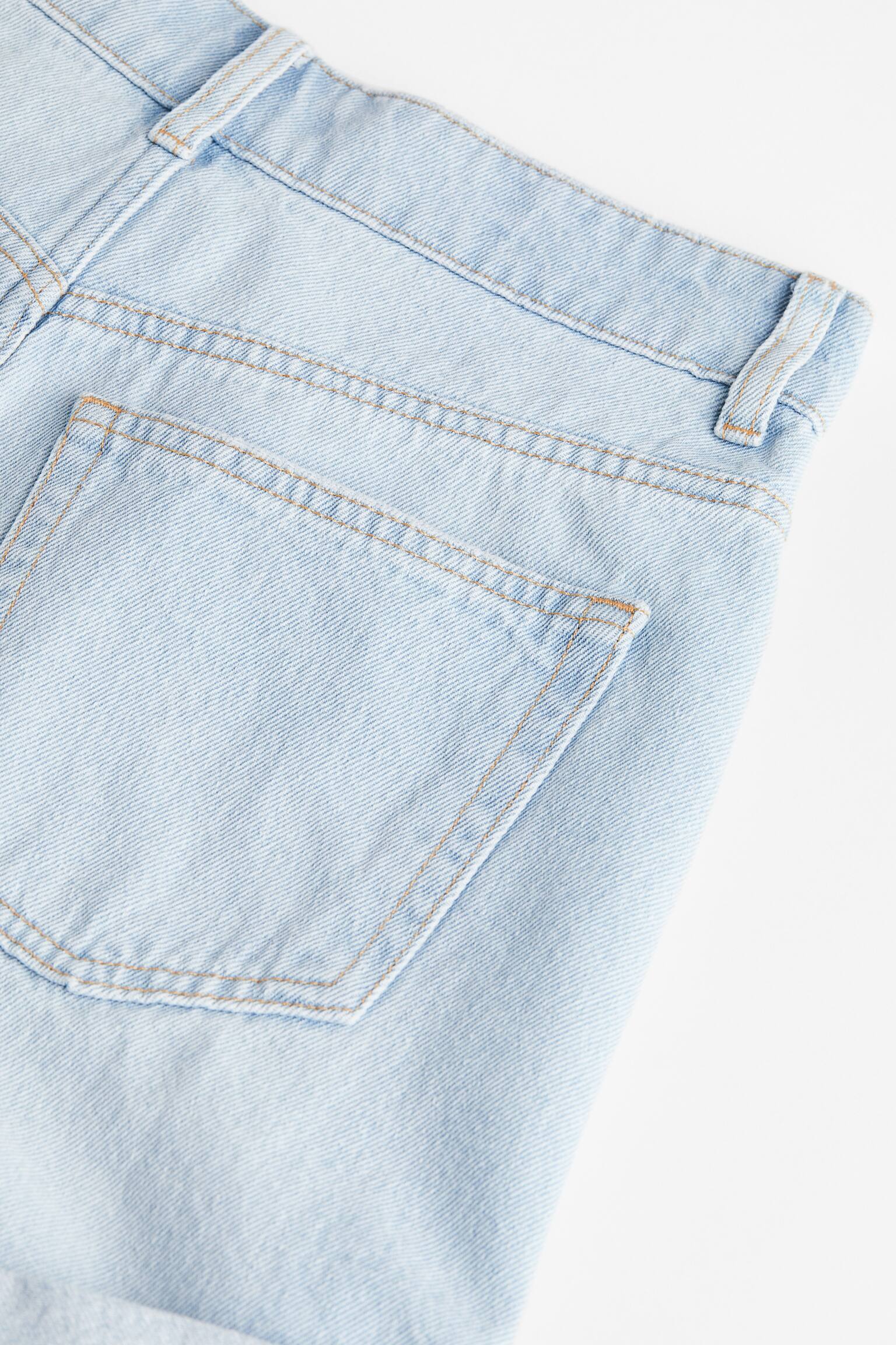 Mom High Denim Shorts - Light denim blue/Denim blue/Denim blue - 2