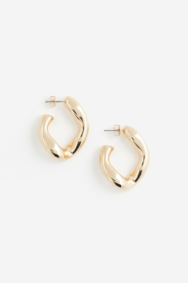 Hoop earrings - Gold-coloured - 1