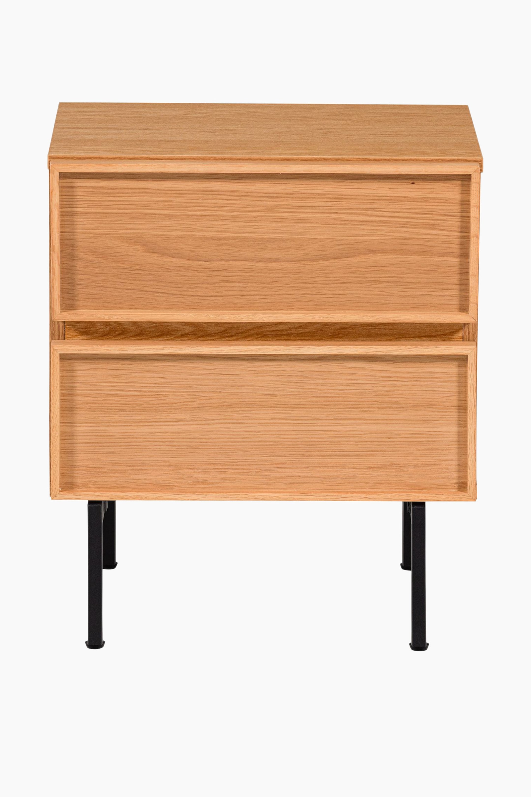 Grotere afbeelding bekijken: Tours Ladekast/nachtkastje Met 2 Lades - Naturel - WOOOD | H&M NL 2