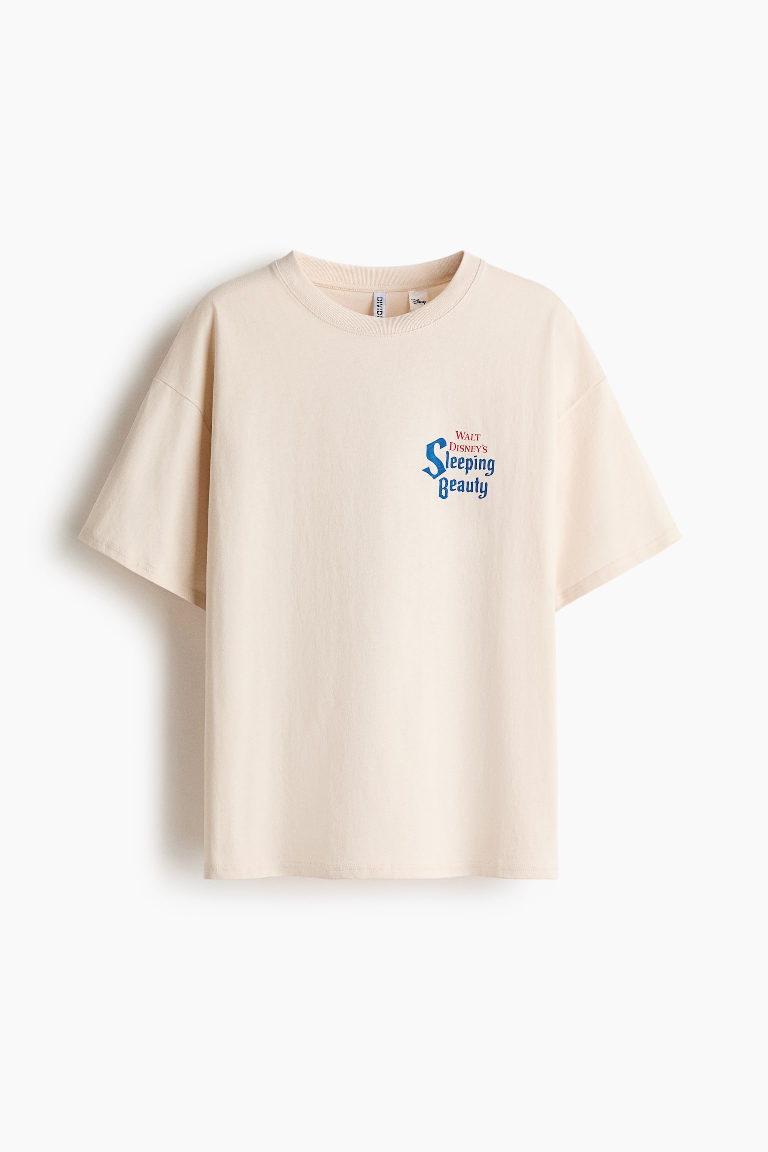 Áo thun dáng thụng có hoạ tiết - Màu be nhạt/Sleeping Beauty/Màu xanh dương/Sleeping Beauty - 2