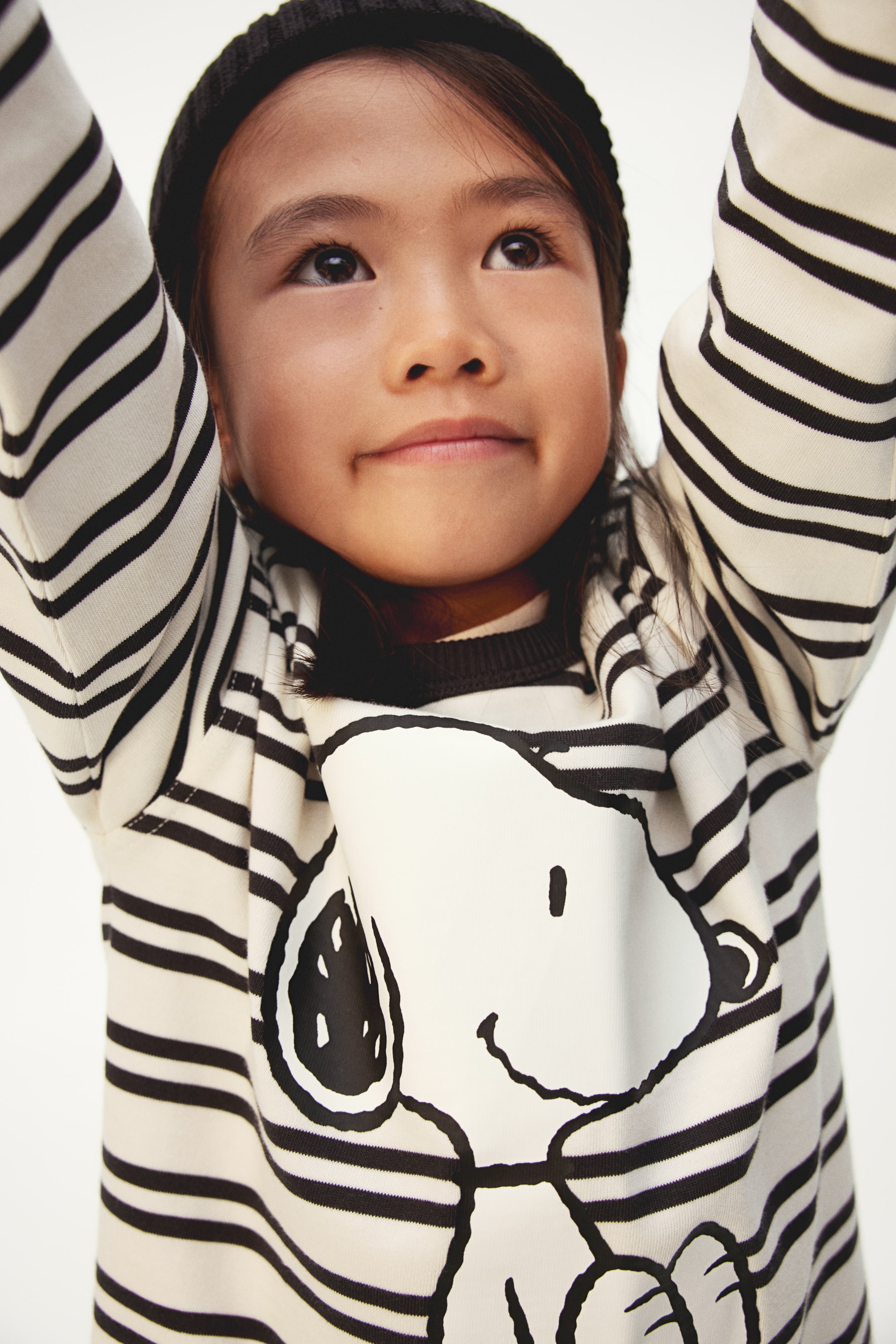 Printed Long-Sleeved Jersey Shirt - White/Snoopy - Kids | H&M US