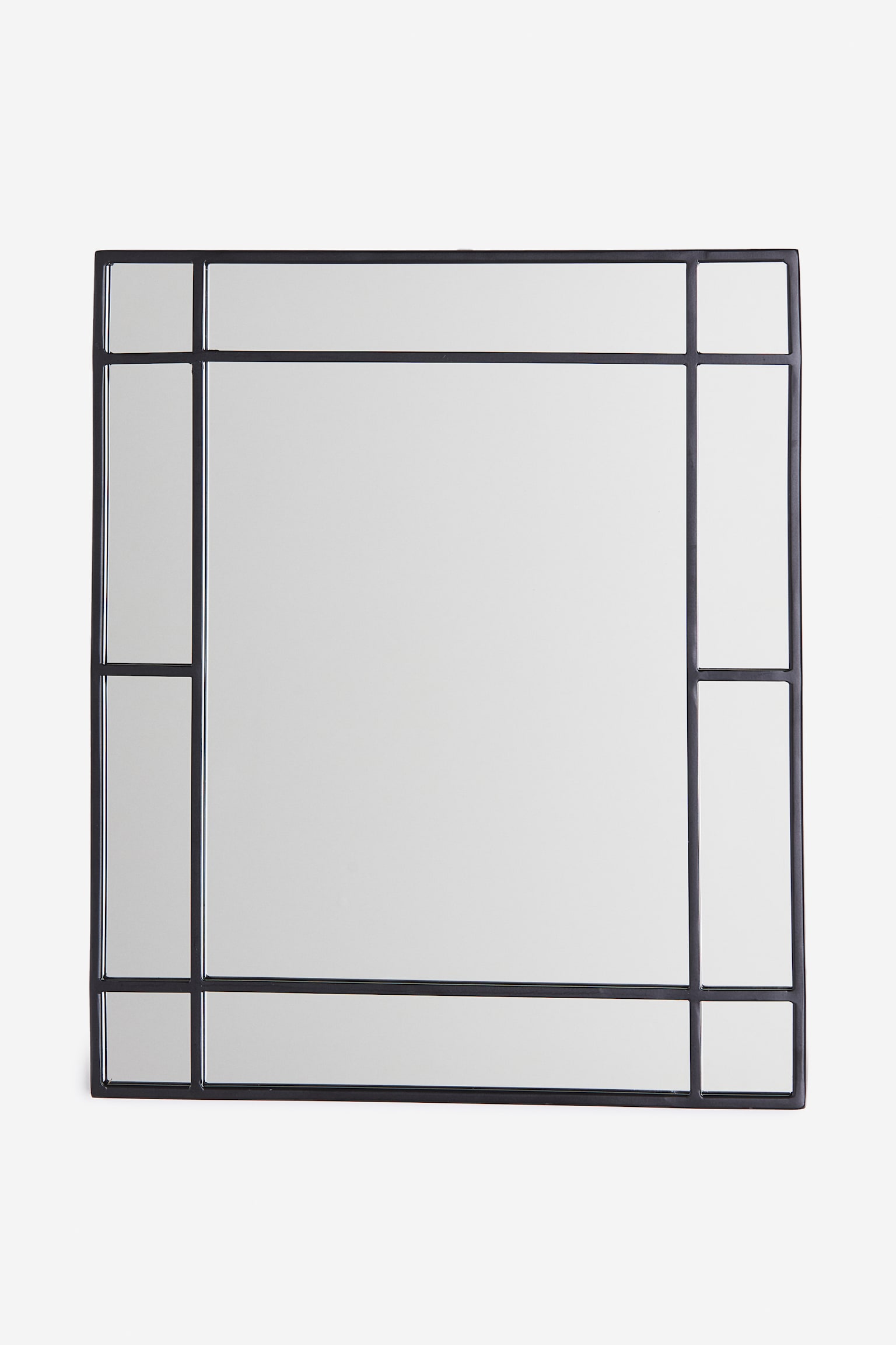 Metal-frame mirror - Black/Gold-coloured - 1