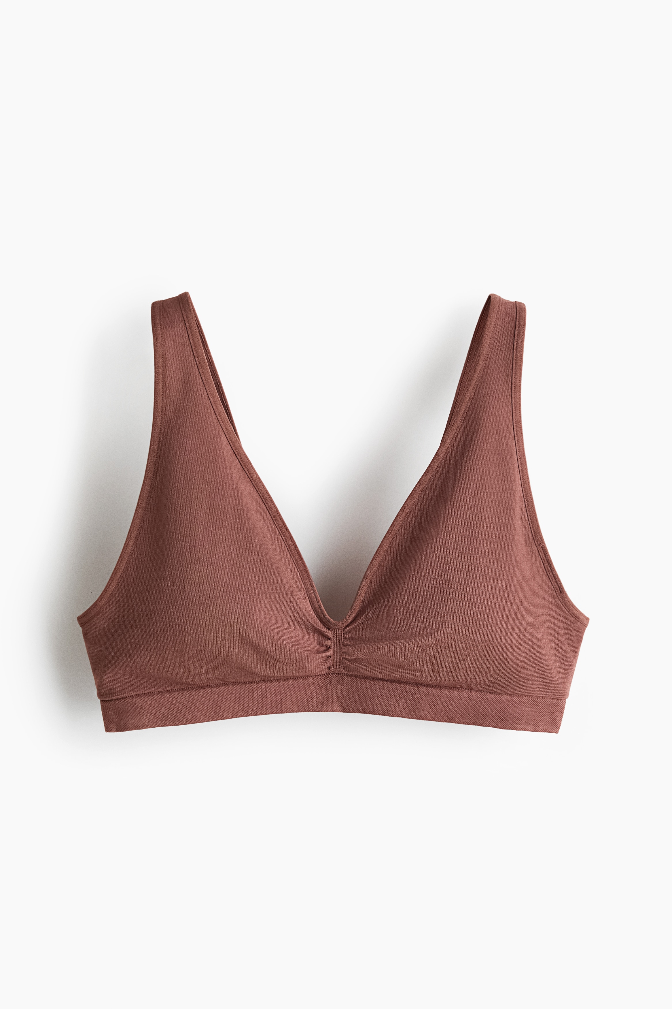 Seamless Padded soft bra - Dark dusty pink/Black