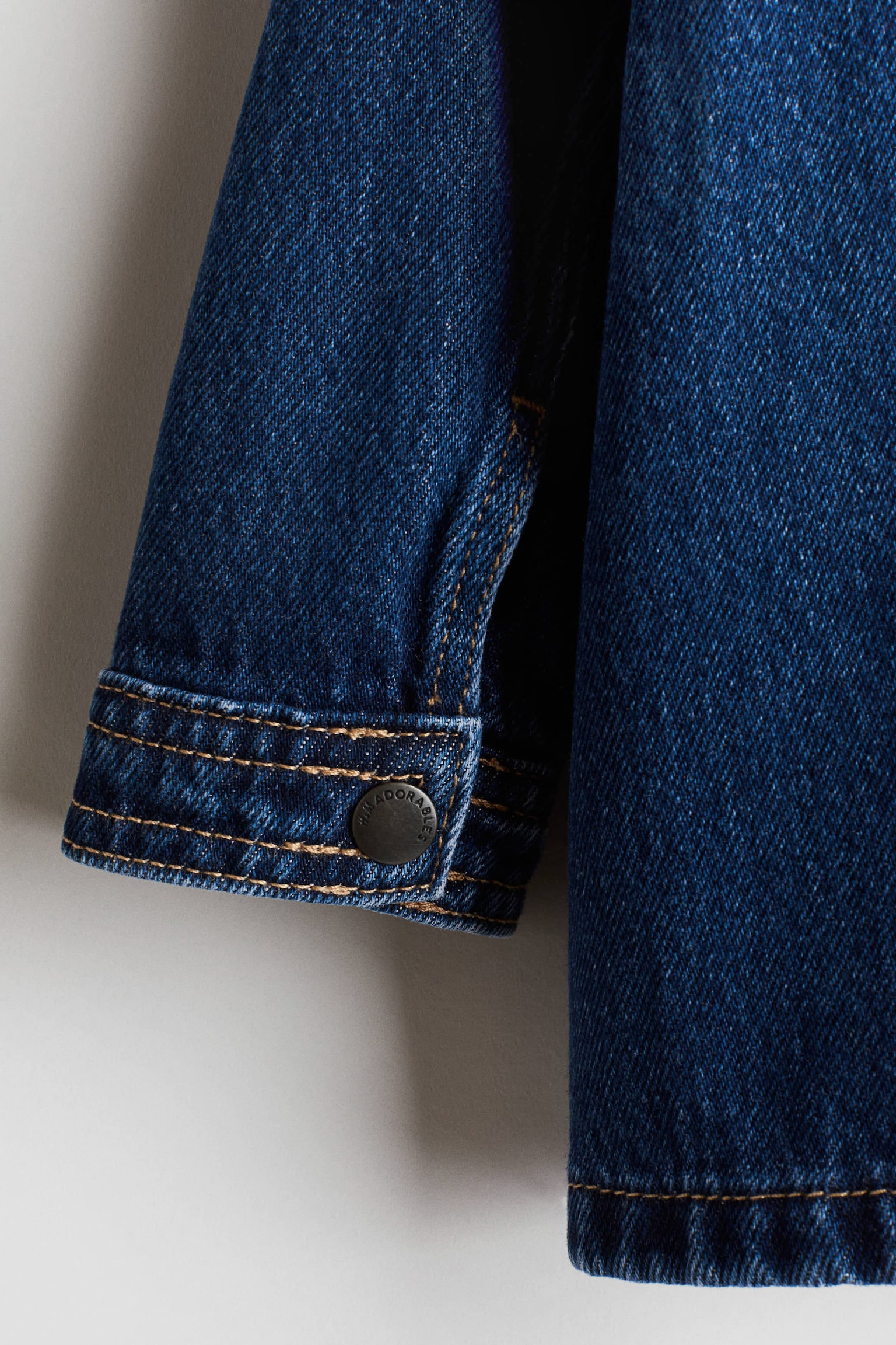 Детская куртка H&M Denim Jacket with Corduroy Collar, цвет: Тёмный джинсовый синий — фото 5