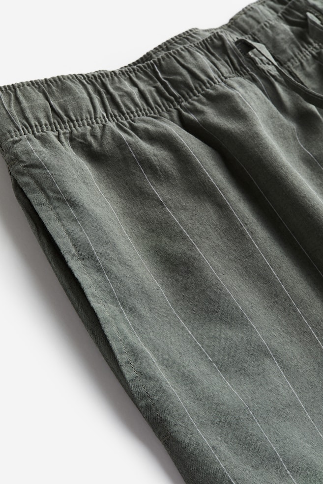 Relaxed Fit Pyjama bottoms - Dark green/Pinstriped/Dark grey/Checked/Light blue/Checked - 7