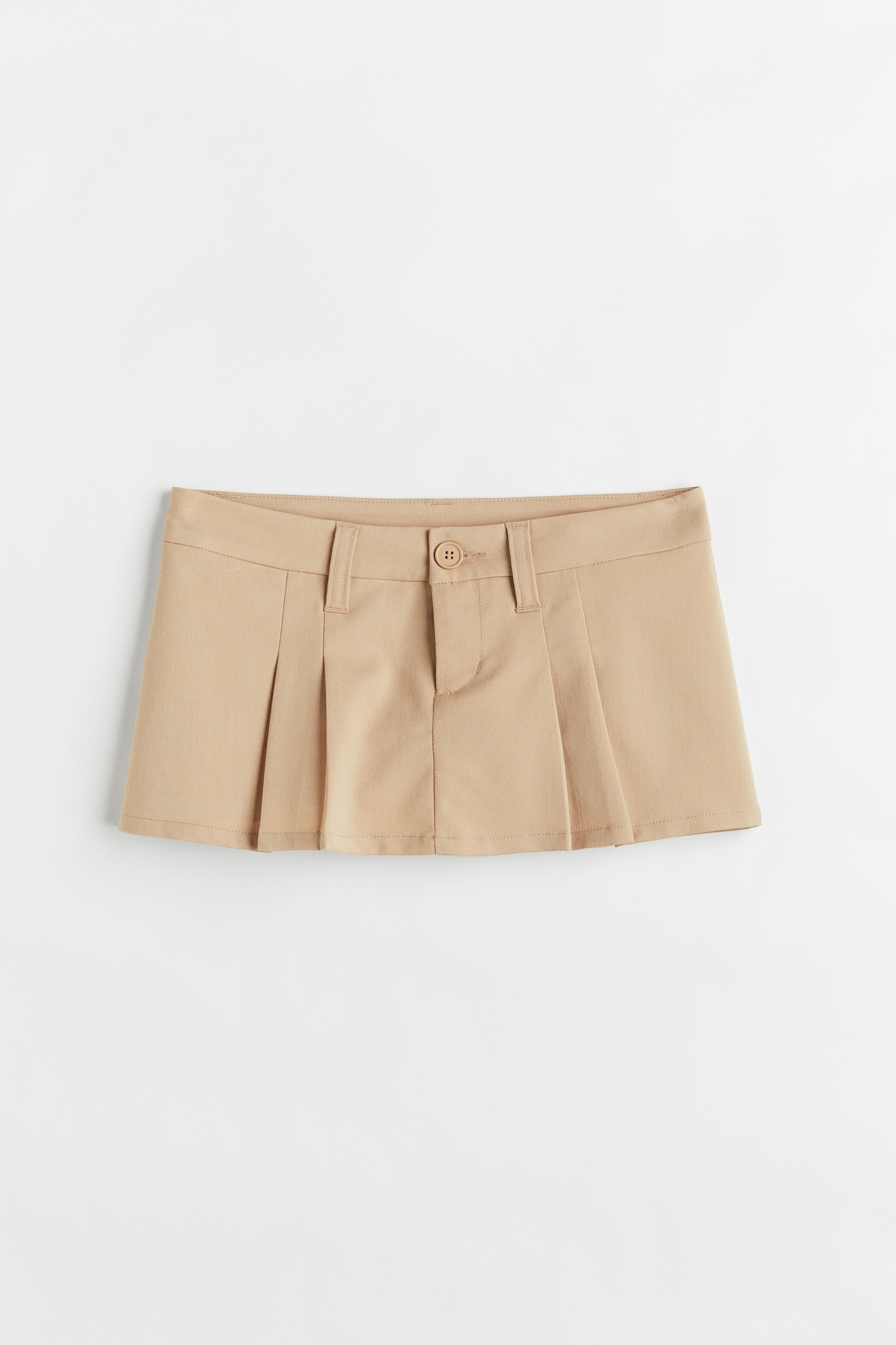 Jupe short en twill Beige FEMME H M FR