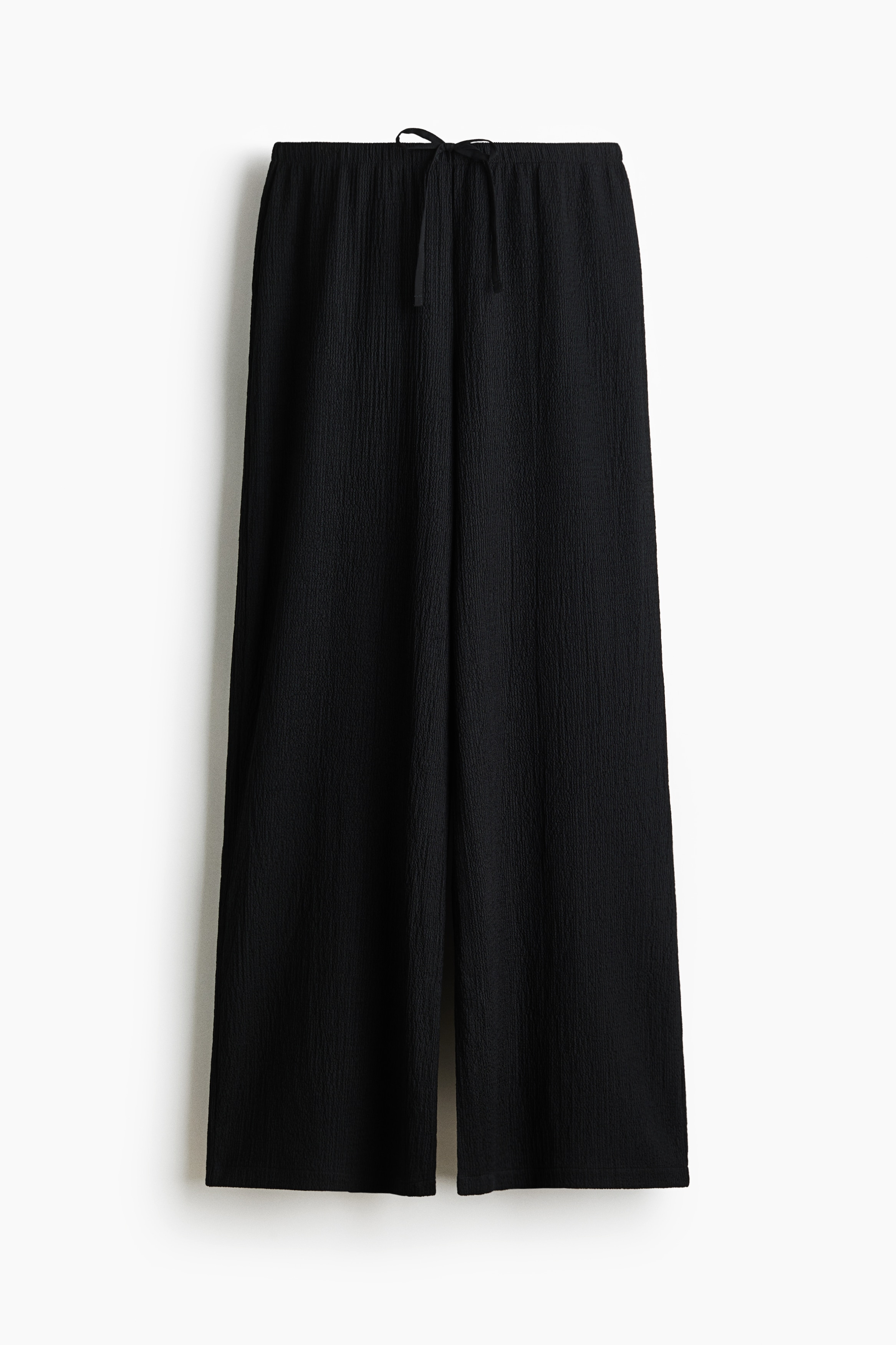 Bukser i jersey med struktur - Sort/Rust brown/Lys beige/Mønstret