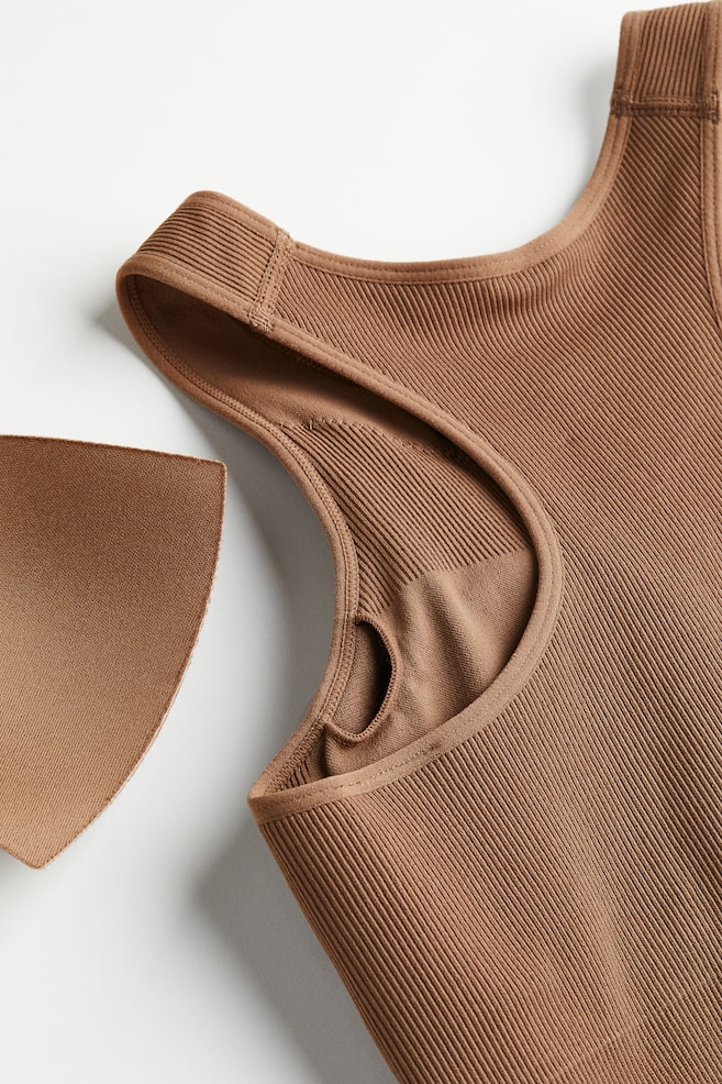 Medium Support Sports bra in DryMove™ - Light brown/Black/Bubblegum pink/Grey marl/dc - 4