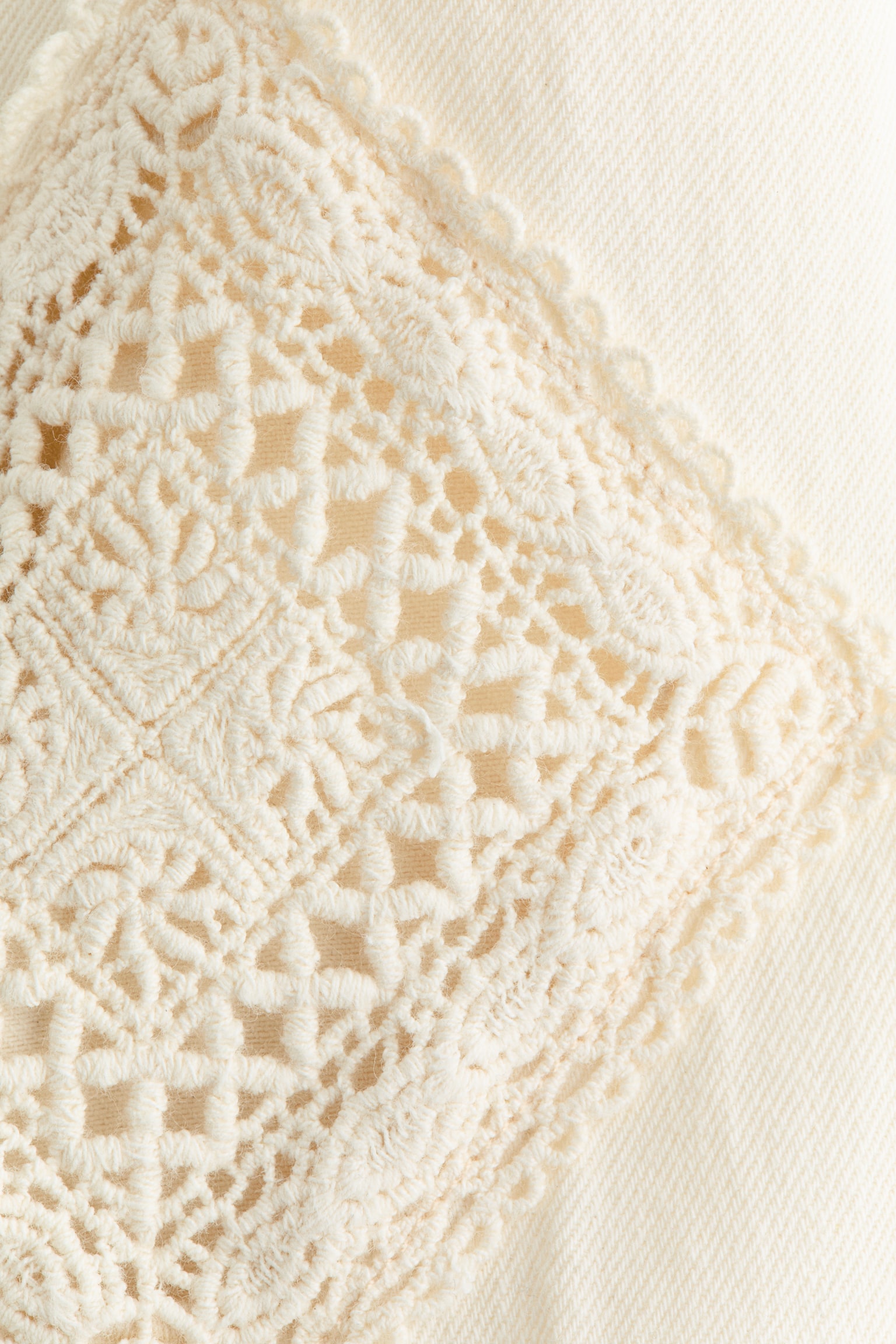 חולצת ג'ינס עם שרוולים קצרים - קרם/כחול ג'ינס בהיר - 5