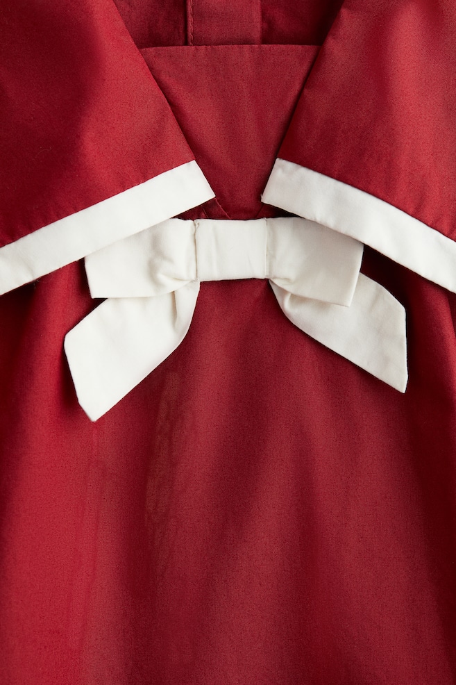 Cotton Sailor Dress-Red/white - 4