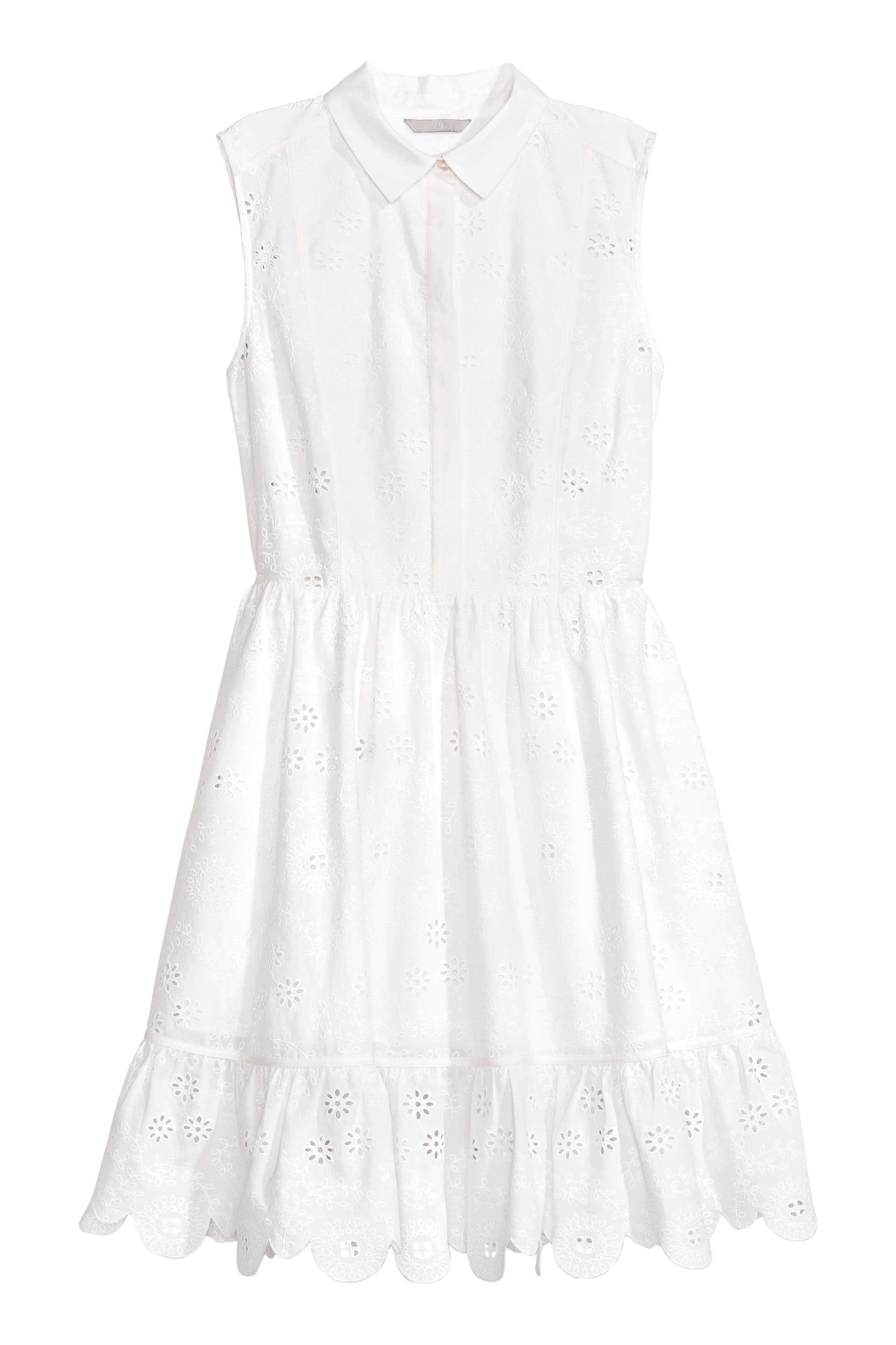 View larger image: Embroidered cotton dress - White - Ladies | H&M GB 1