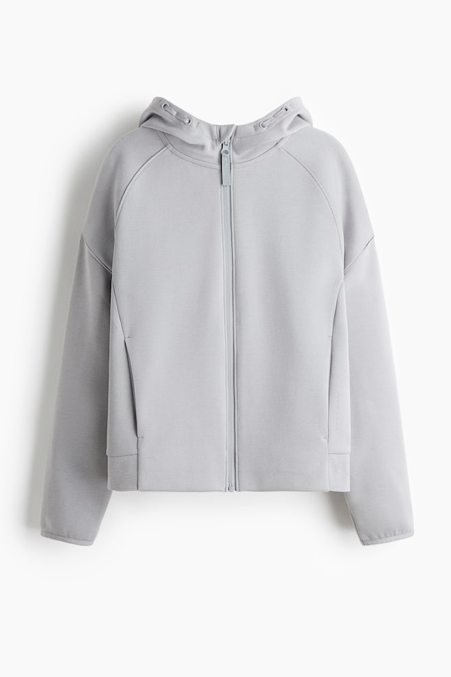 Veste de sport zippée à capuche DryMove™ - Gris ancien/Noir - 1