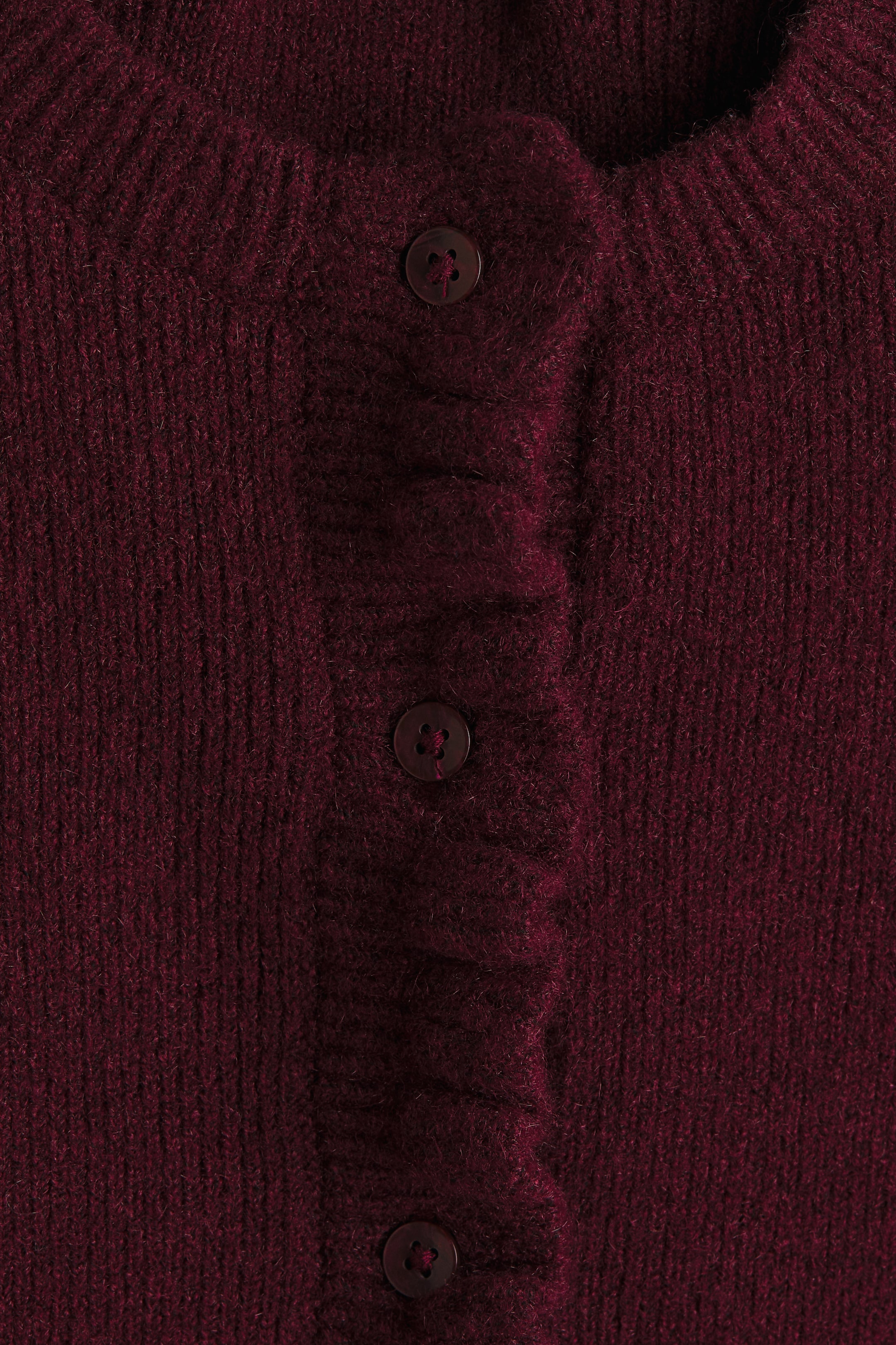 Flounce-Detail Cardigan