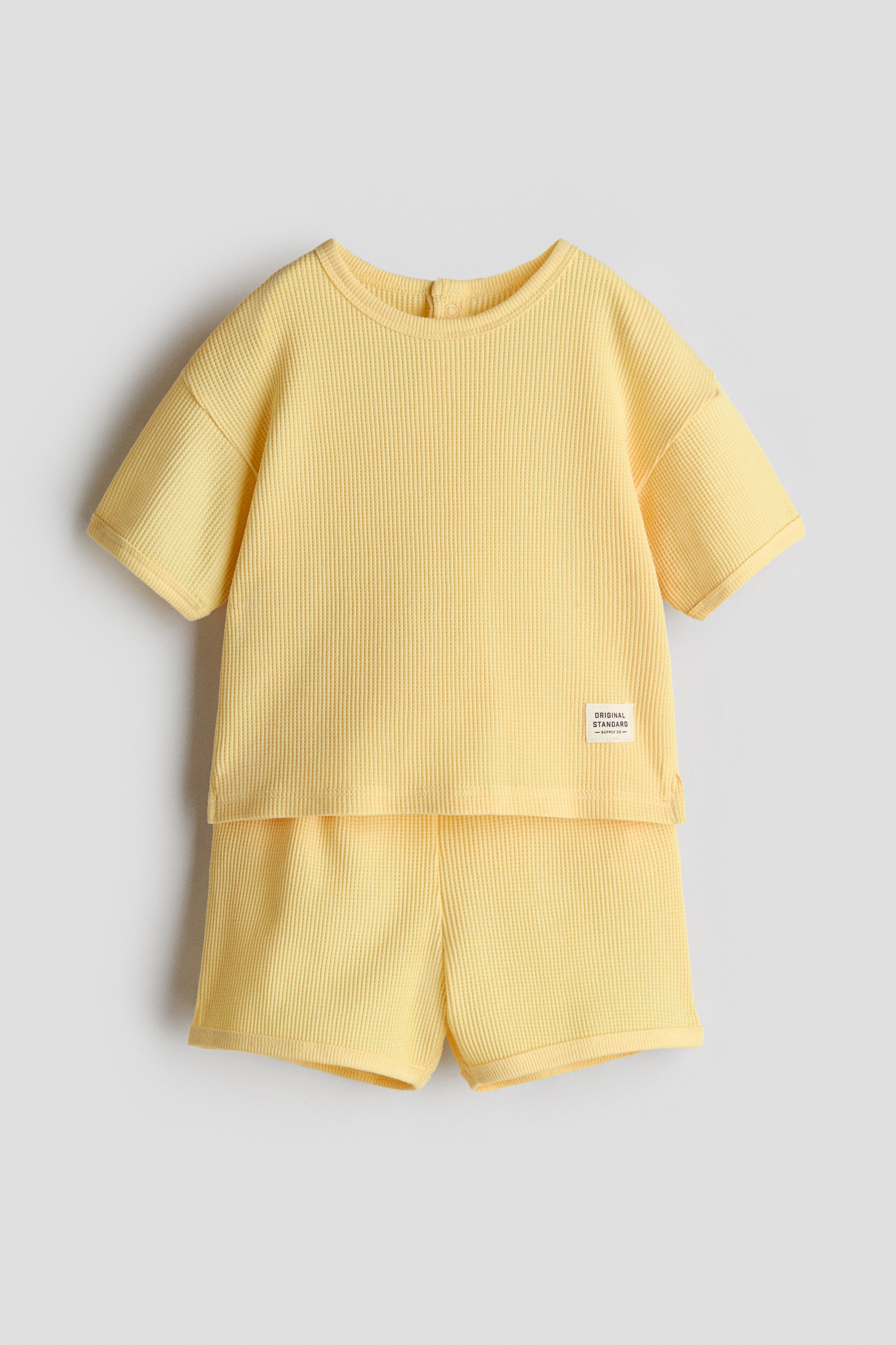 Ver imagen más grande: Conjunto de 2 piezas en algodón gofrado - Amarillo - NIÑOS | H&M ES 1