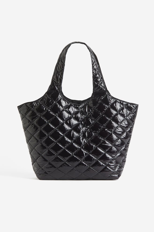 Quilted shopper - Black - 1