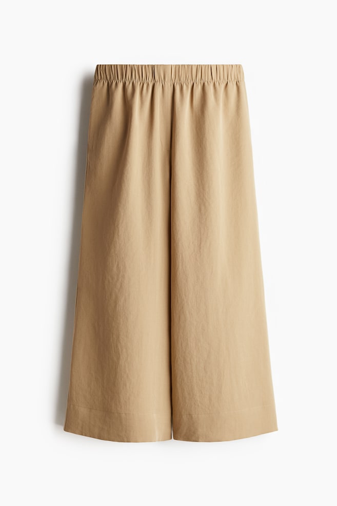 Wide-Leg Culottes - Beige/Navy blue/Black - 1