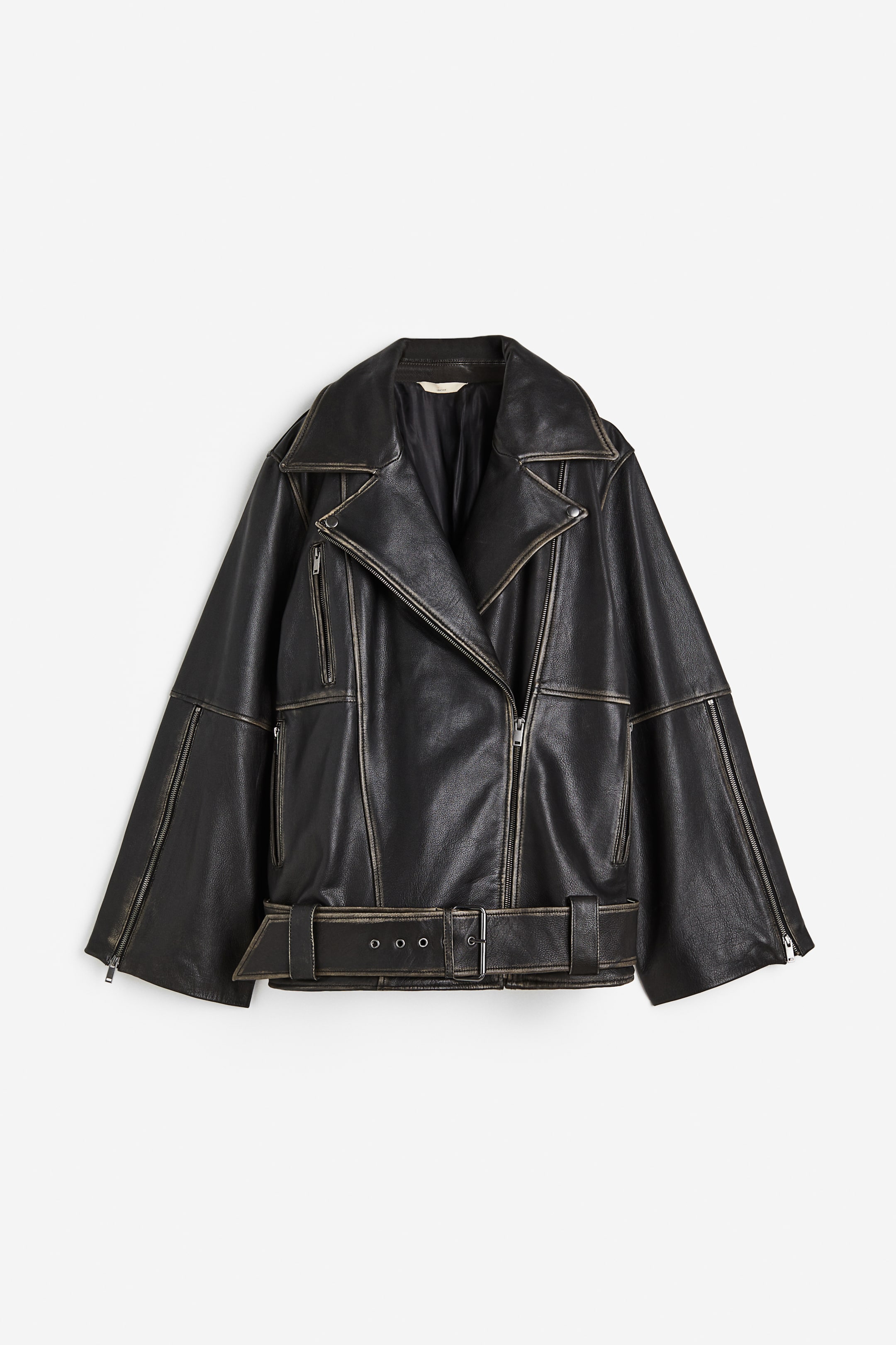View larger image: Leather Biker Jacket - Black - Ladies | H&M AU 1