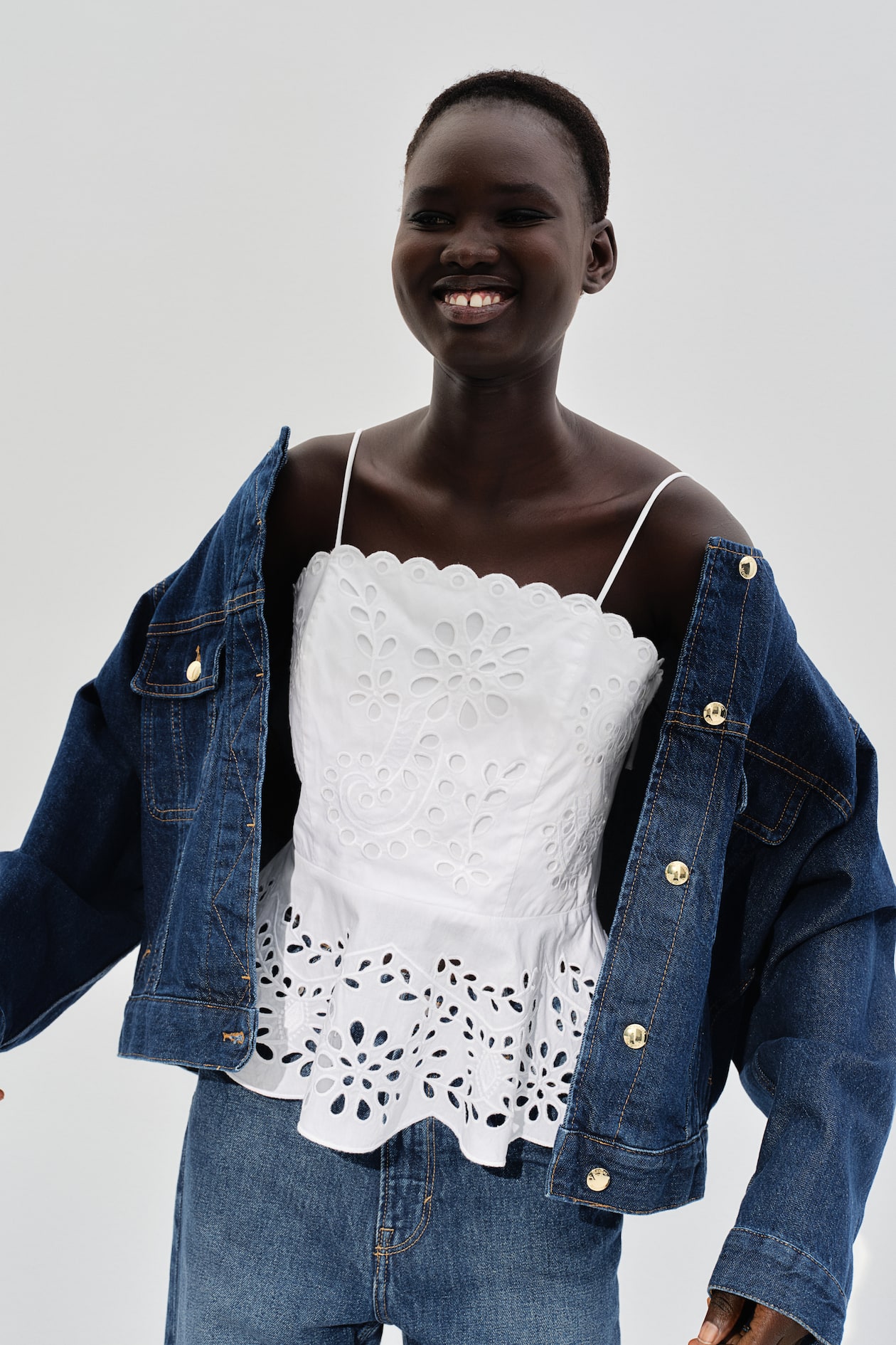 H&m Top Broderie Anglaise Femme Top En Broderie Anglaise Avec