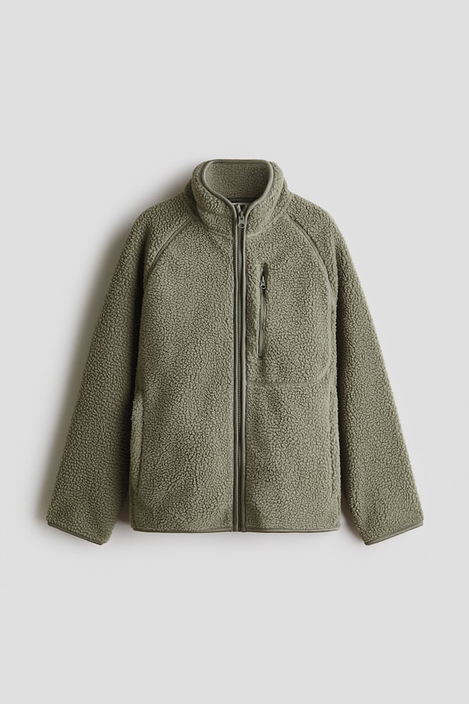 Teddy jacket - Khaki green/Dark rust brown/Khaki green/Black/Navy blue - 1