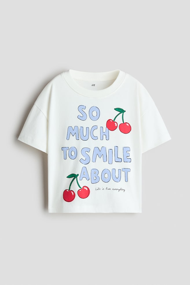 Camiseta estampada - Blanco/Cerezas/Rosa claro/París/Blanco/Hello summer/Blanco/Lunares - 1