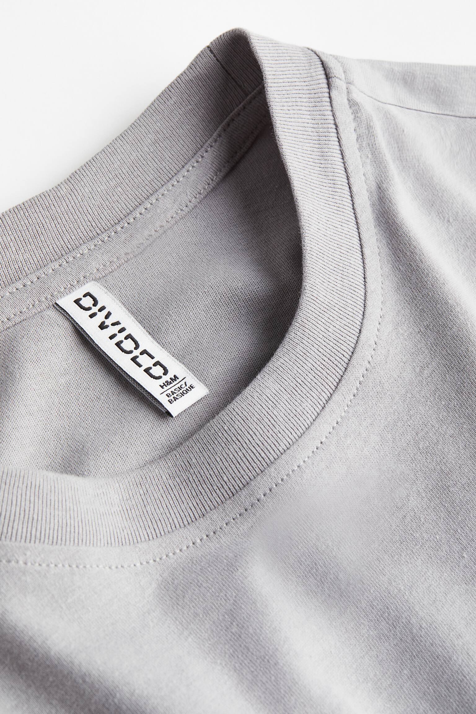 Áo thun dáng thụng - Màu xám nhạt - 2