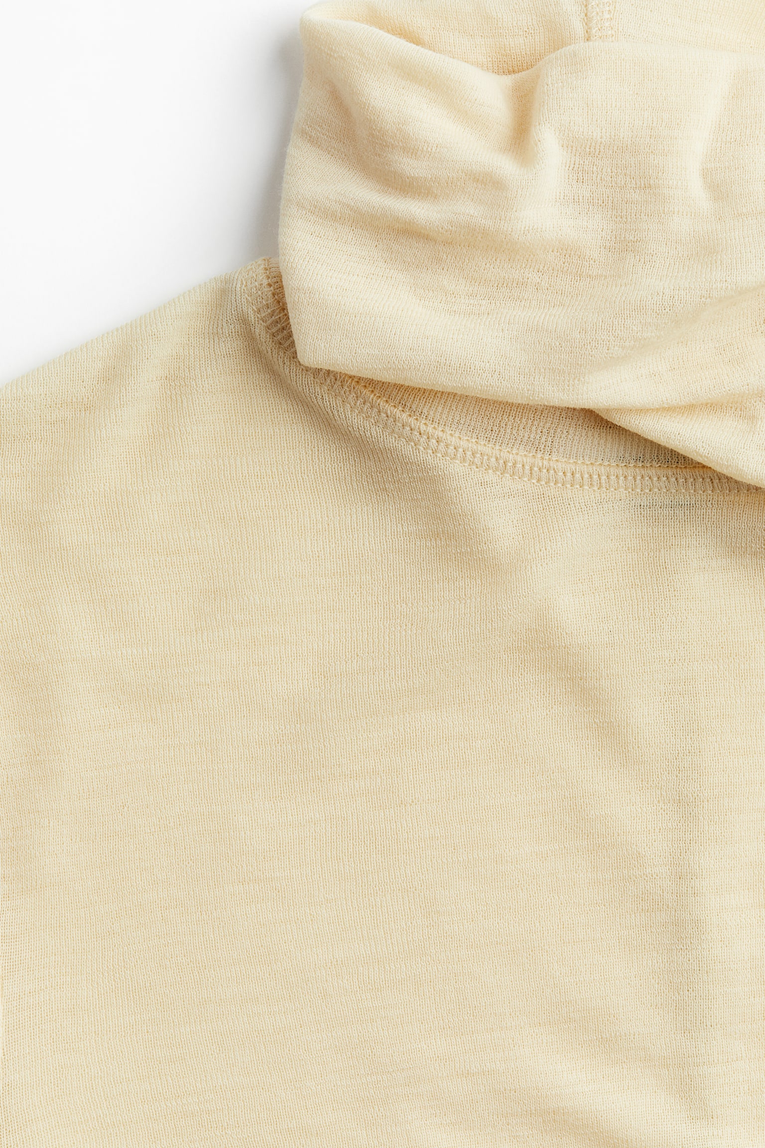 Polo-neck wool top - Cream/White/Black/Dark grey marl - 5