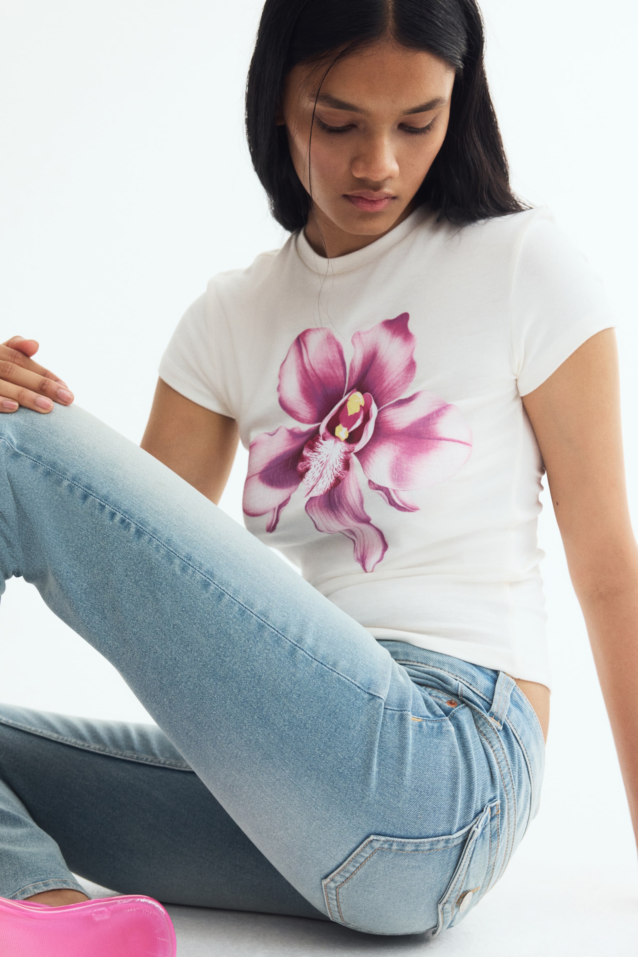 Ver imagen más grande: Flared Low Waist Jeans - Azul denim claro - MUJER | H&M ES 1