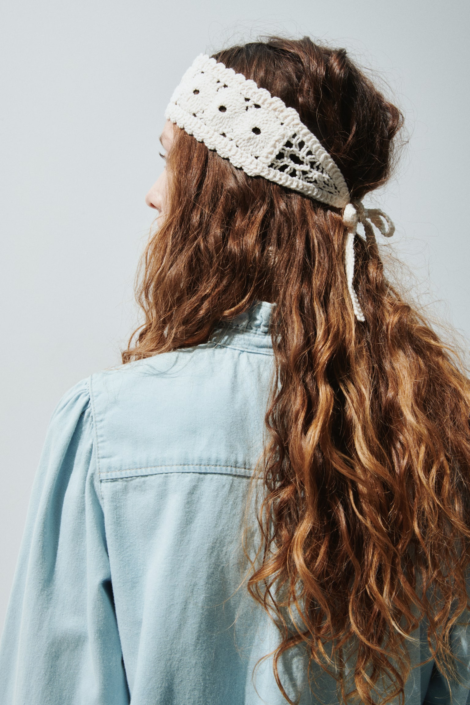 Dżinsowa bluzka z falbankami - Bladoniebieski denim/Ciemnoniebieski denim/Niebieski denim - 3