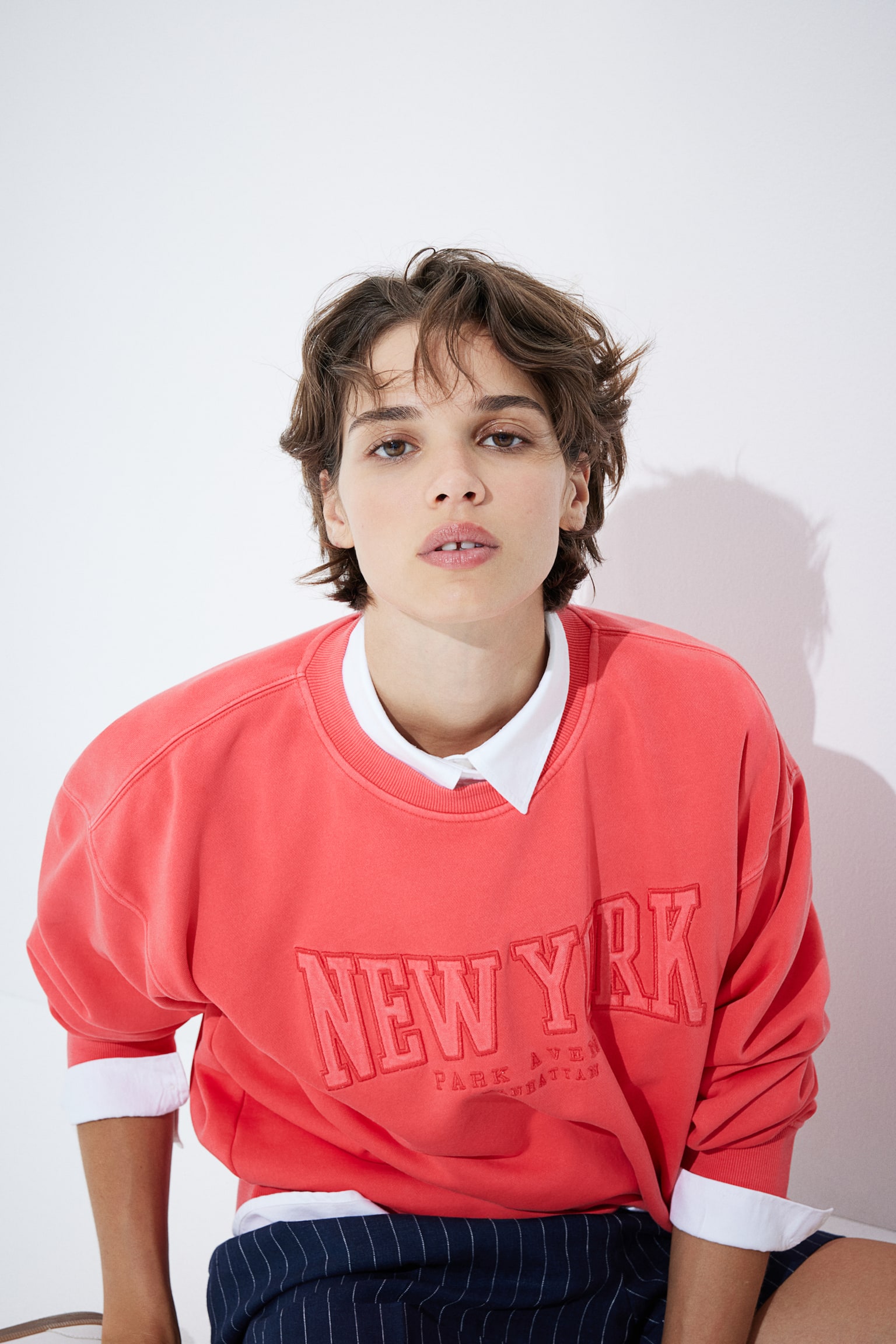 Printed sweatshirt - Red/New York/Grey marl/Simplicité/Light grey marl/Milano - 1