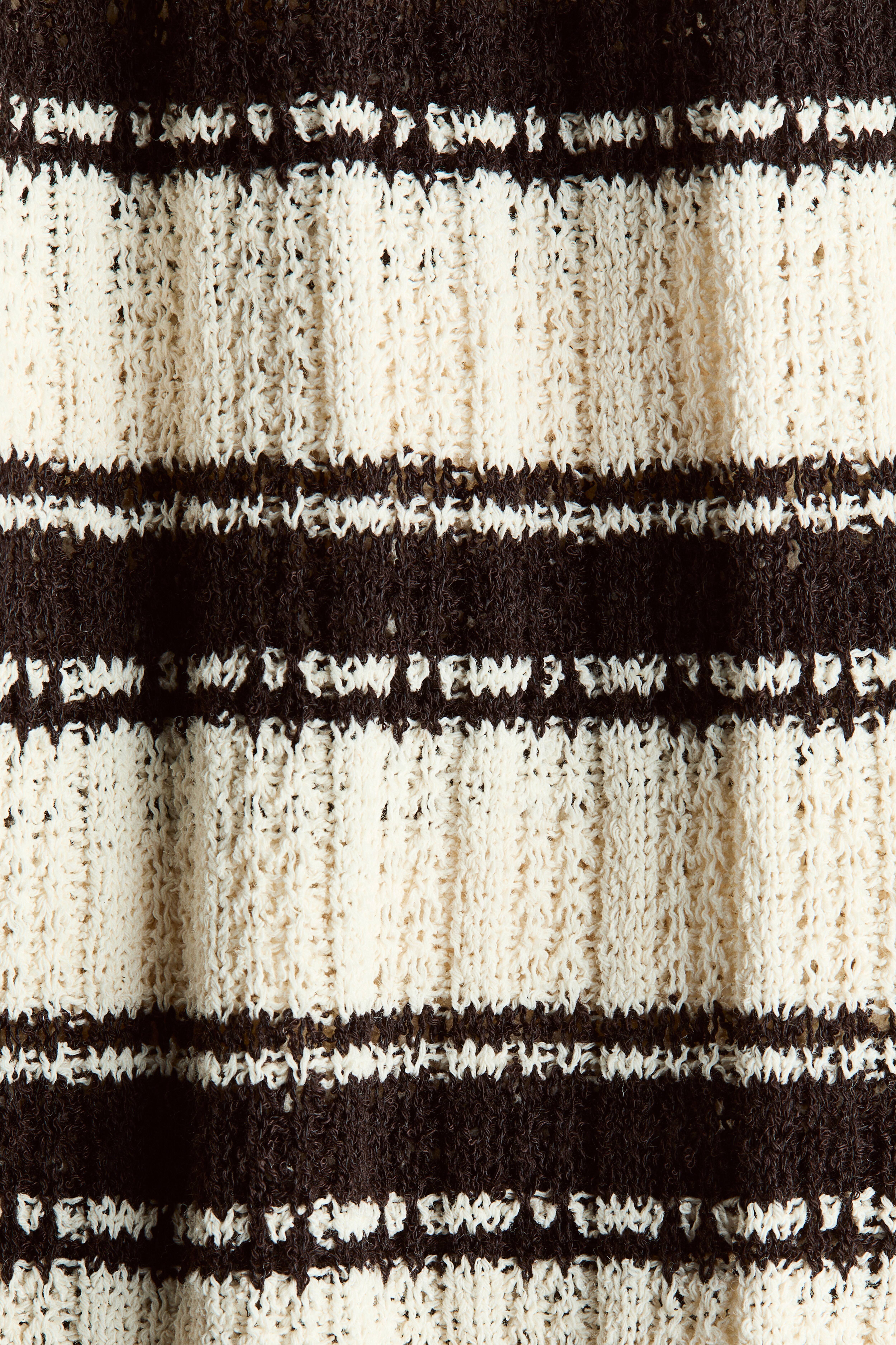 Wide-Leg Textured-Knit Pants