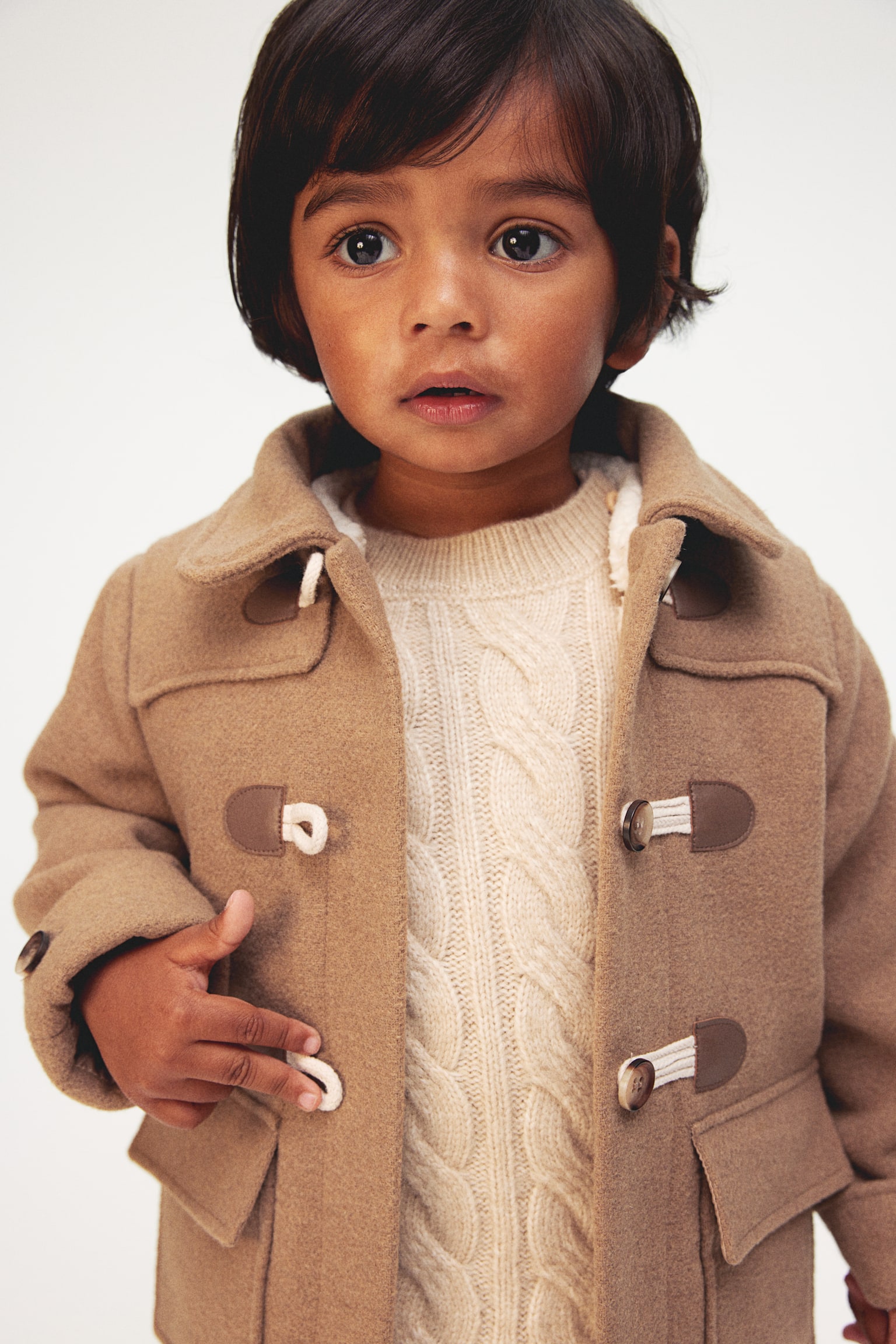 Teddy Lined Duffel Coat - Beige - 2