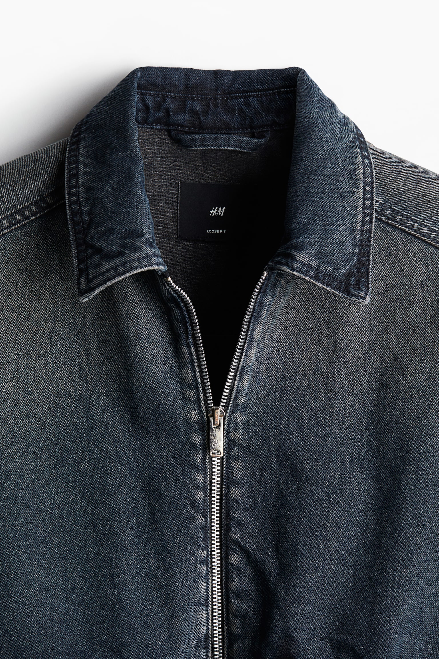 Loose Fit Denim worker jacket - Dark denim blue/Denim beige - 7