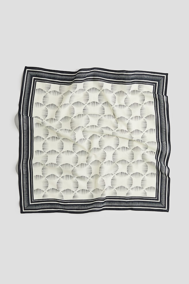 Pañuelo estampado de algodón - Blanco/Estampado - 1