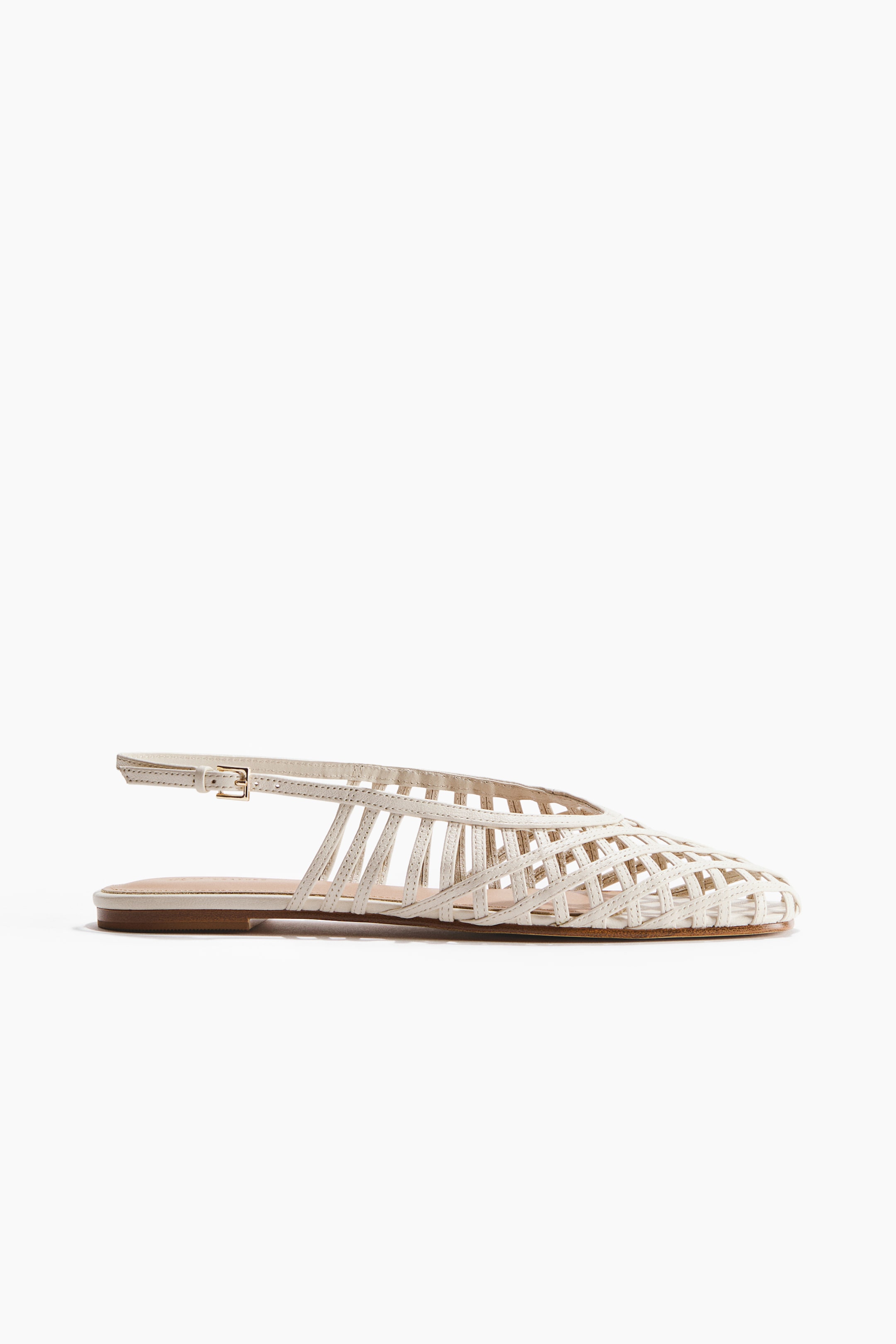 View larger image: Leather slingbacks - Light mole - Ladies | H&M 3