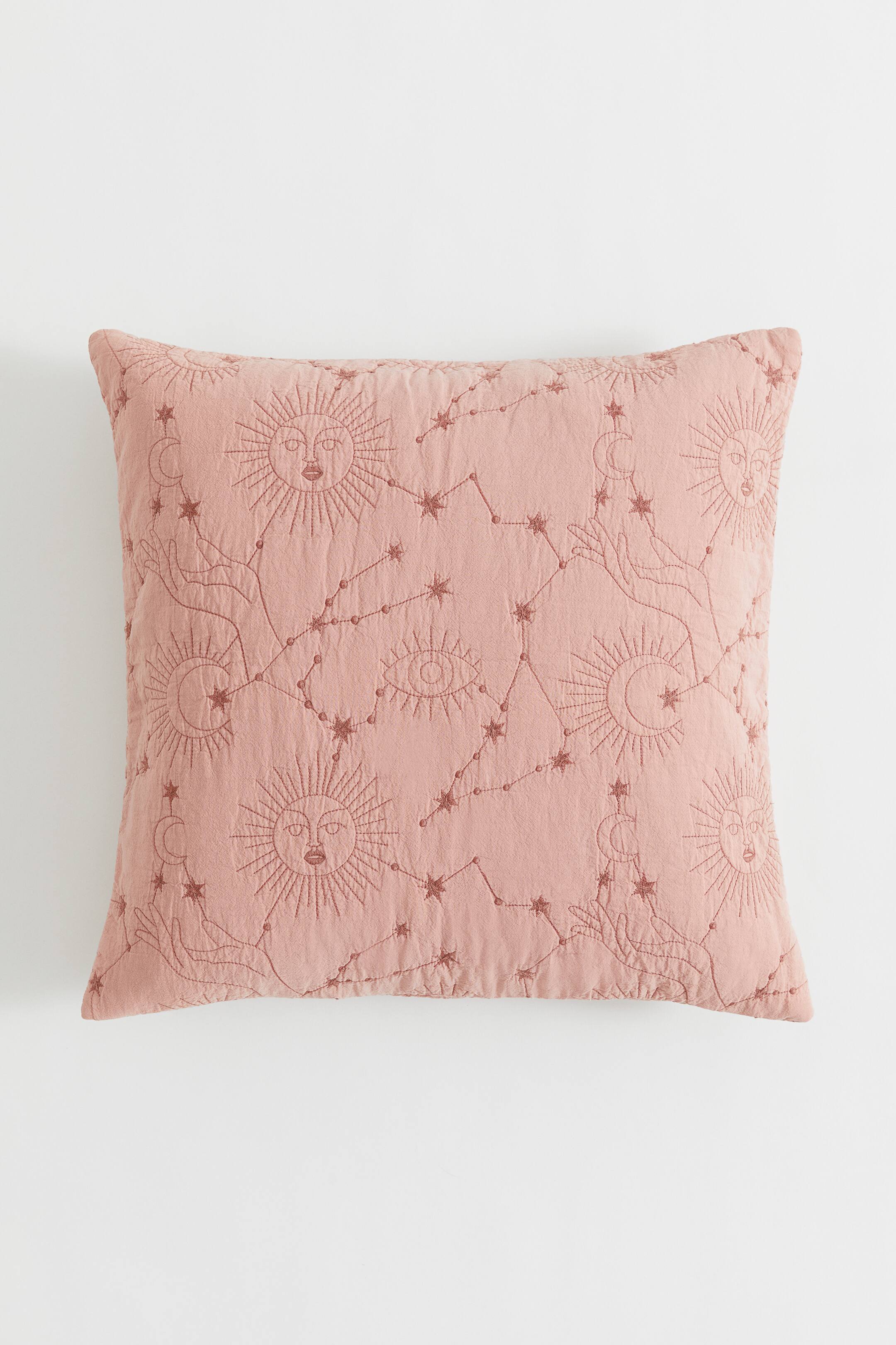 View larger image: Pattern Cotton Cushion Cover - Powder pink/Pattern - Home All | H&M AU 1