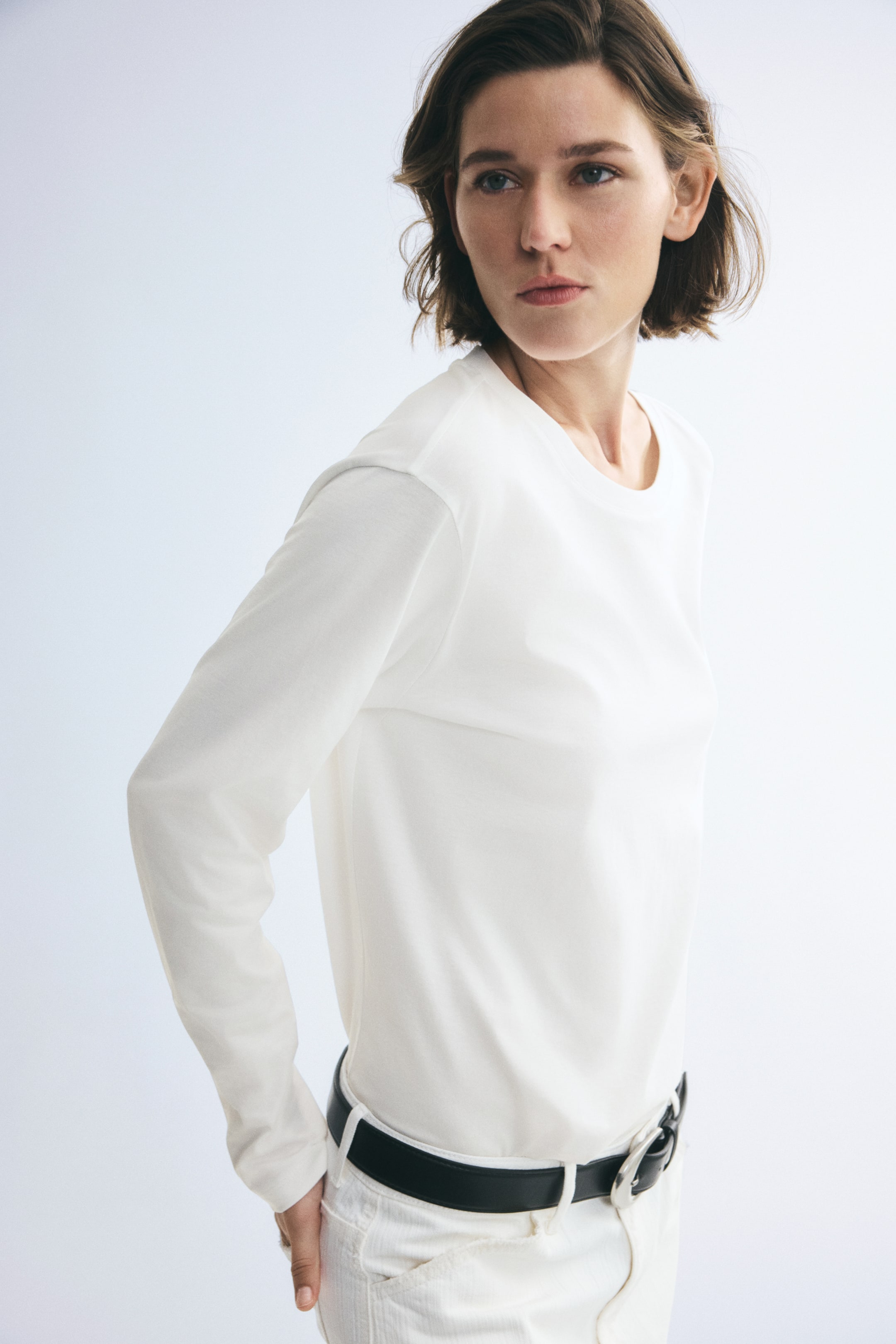 Long-Sleeved Cotton Top