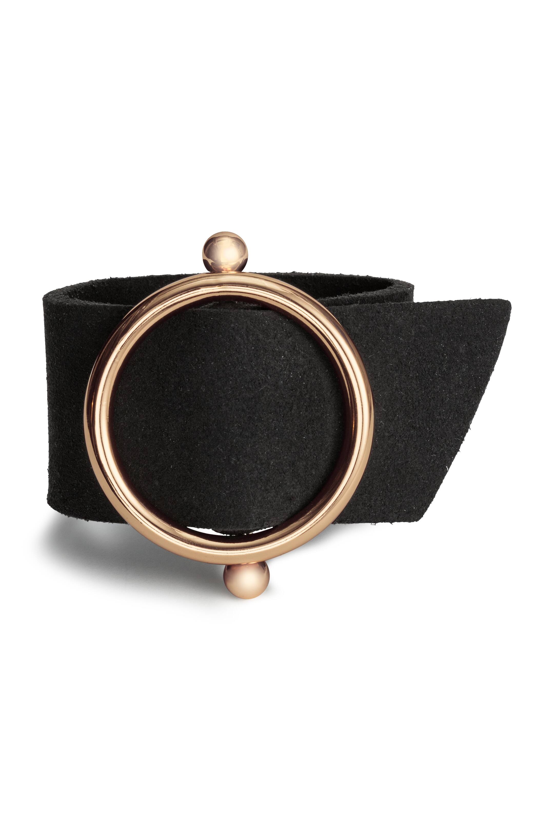Grotere afbeelding bekijken: Brede armband - Zwart/goudkleurig - DAMES | H&M NL 1
